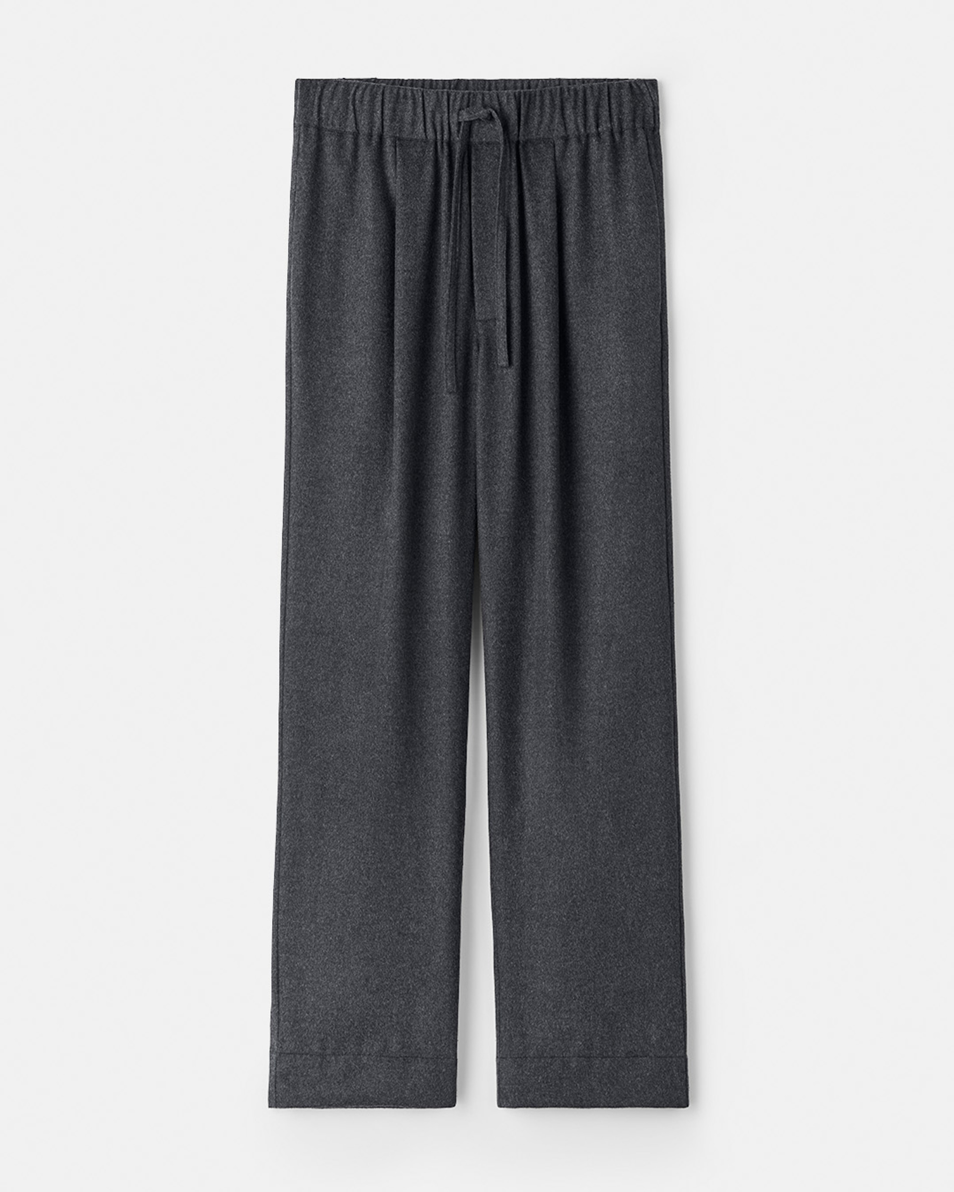 Men's straight drawstring trousers Anthracite Melange 1