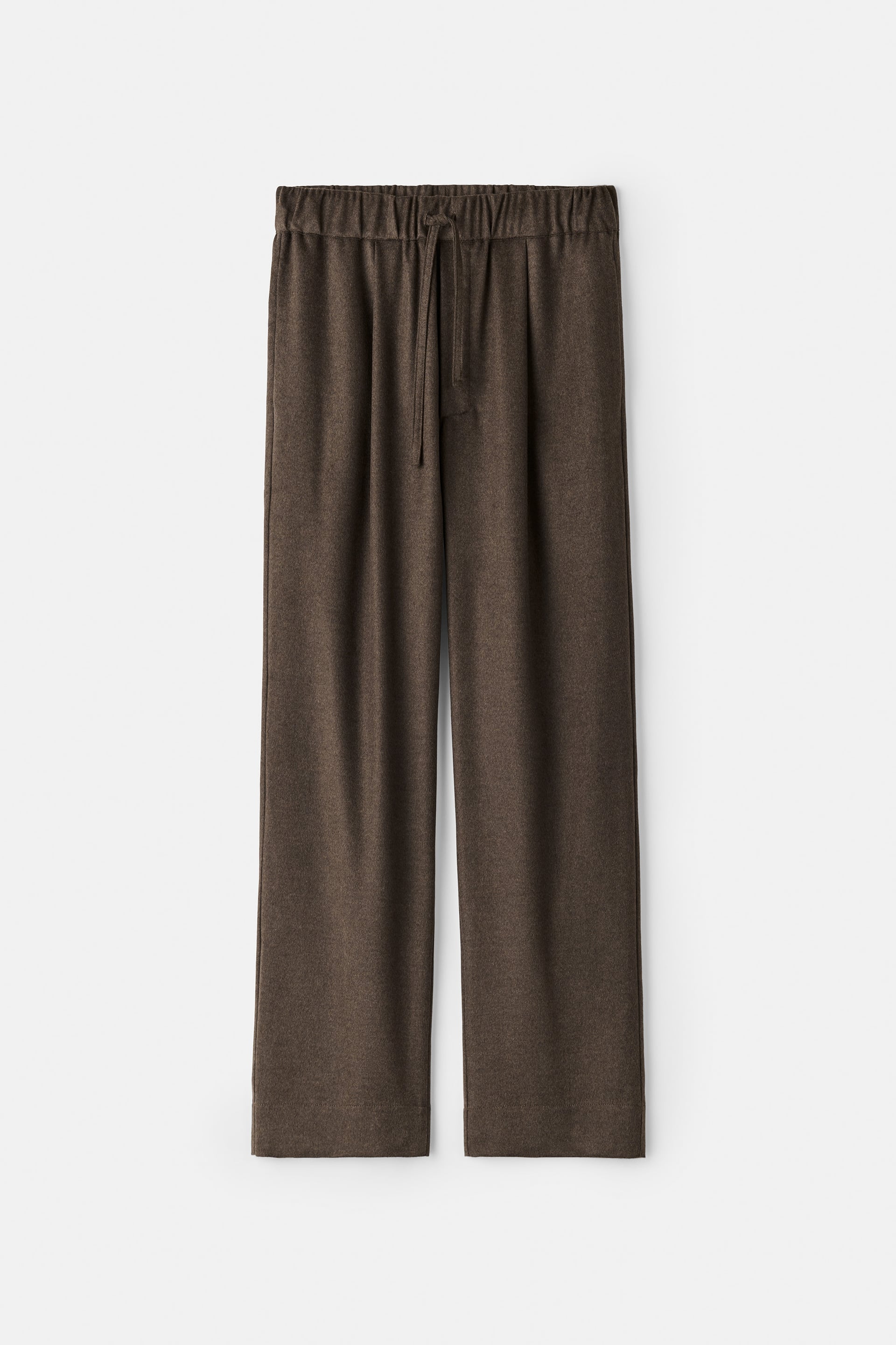 Men's straight drawstring trousers Mocha 1