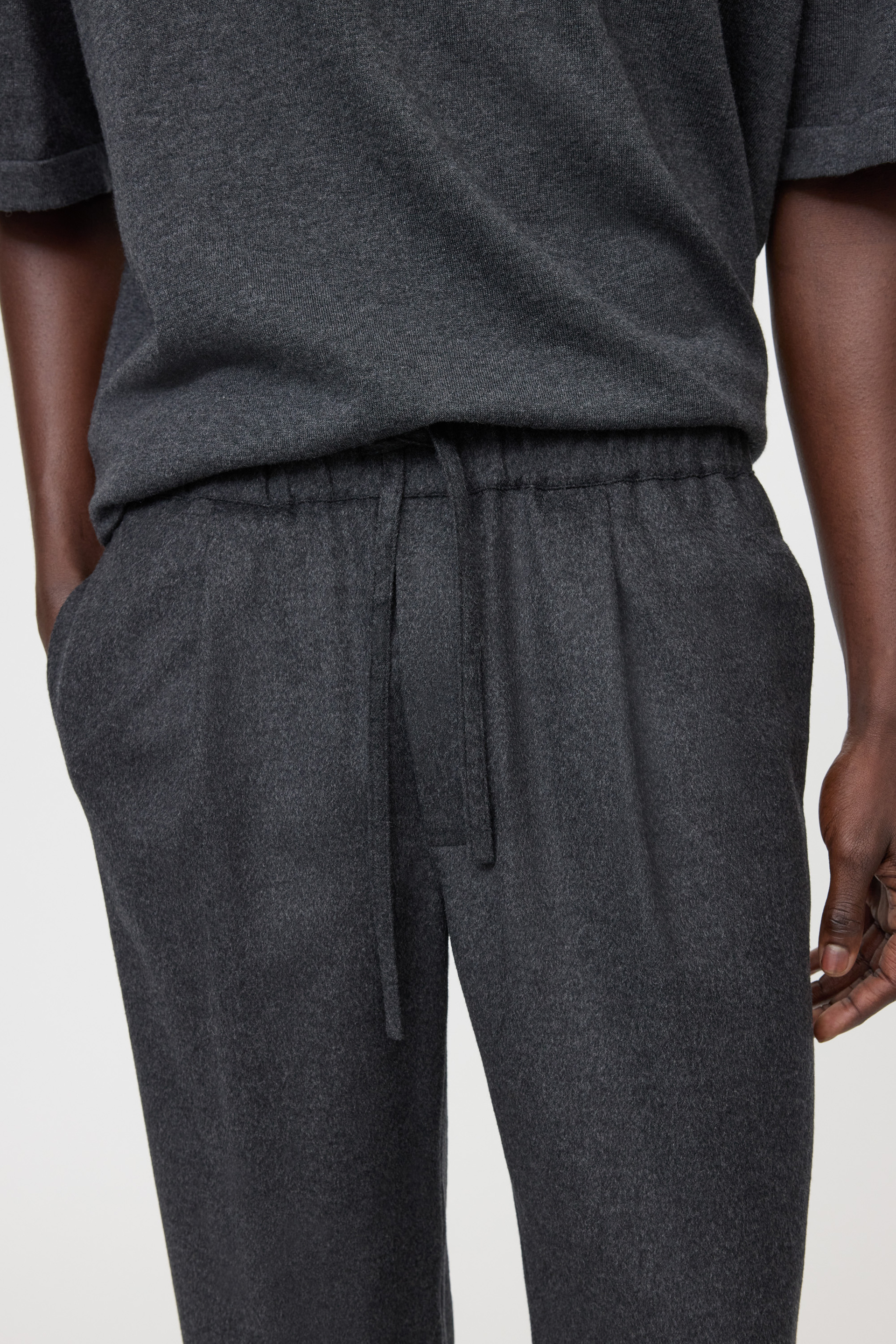 Men's straight drawstring trousers 4