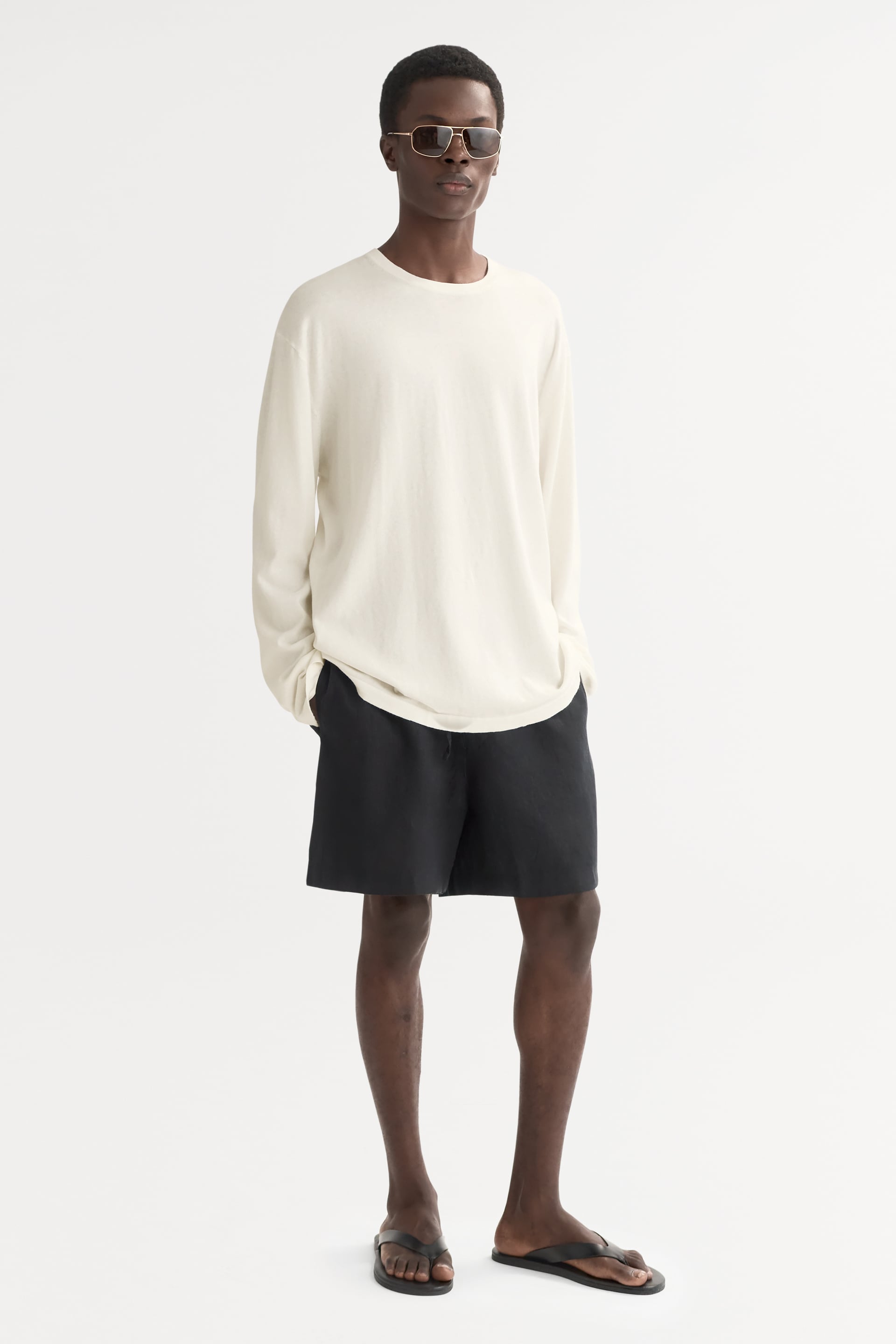 Men's long sleeve t-shirt Feather White 2