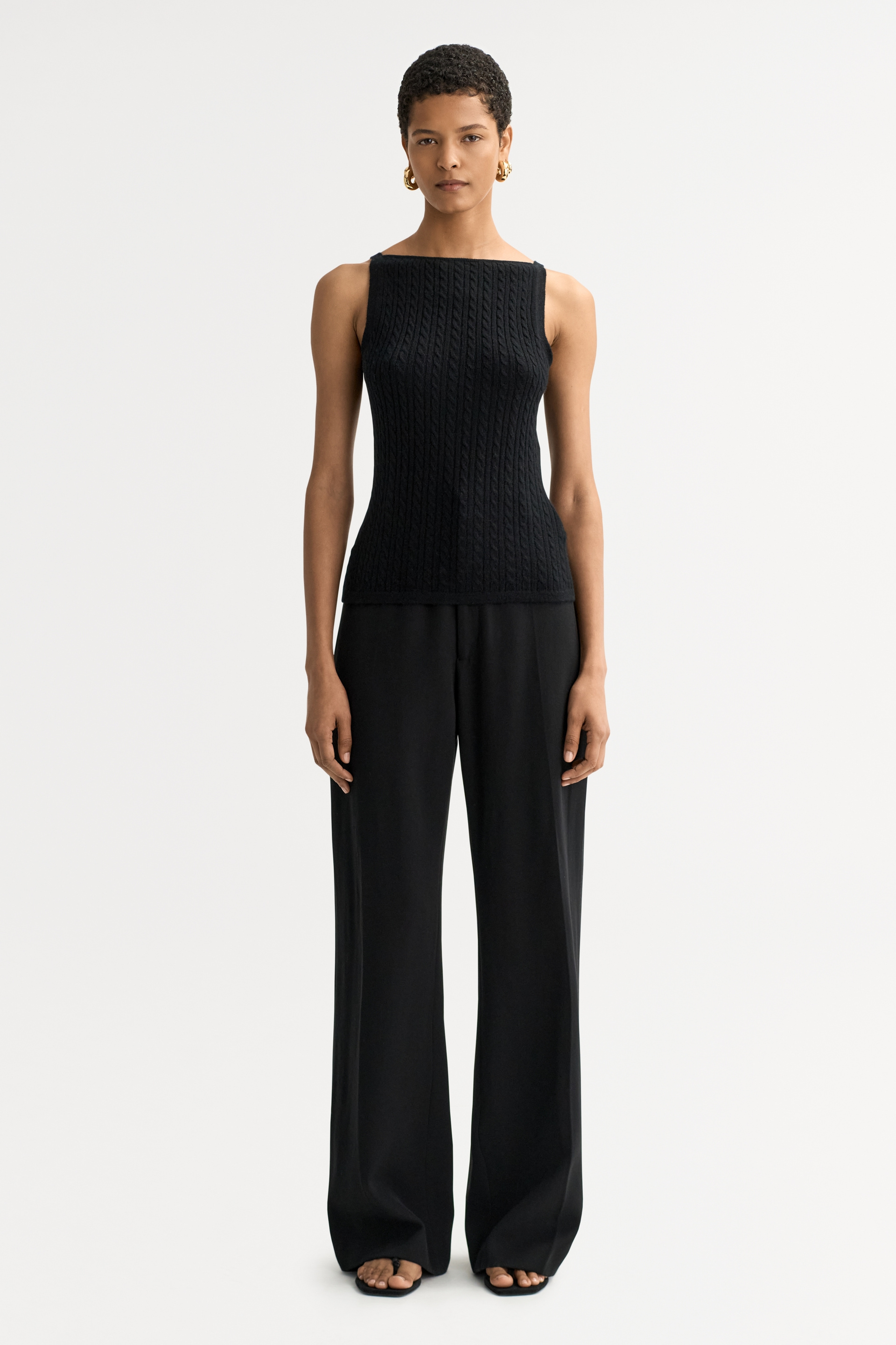 Cable knit singlet 0