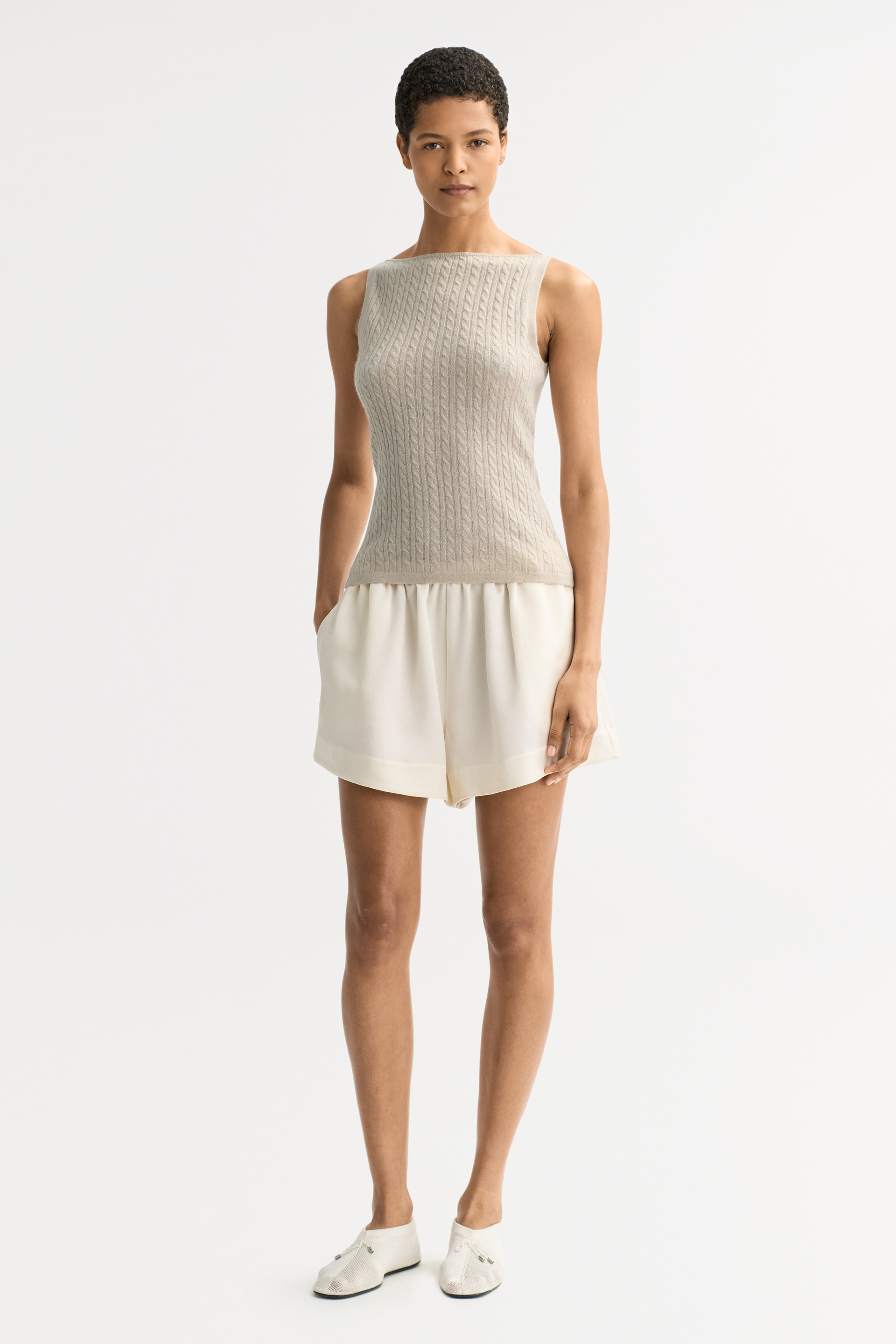 Cable knit singlet 0