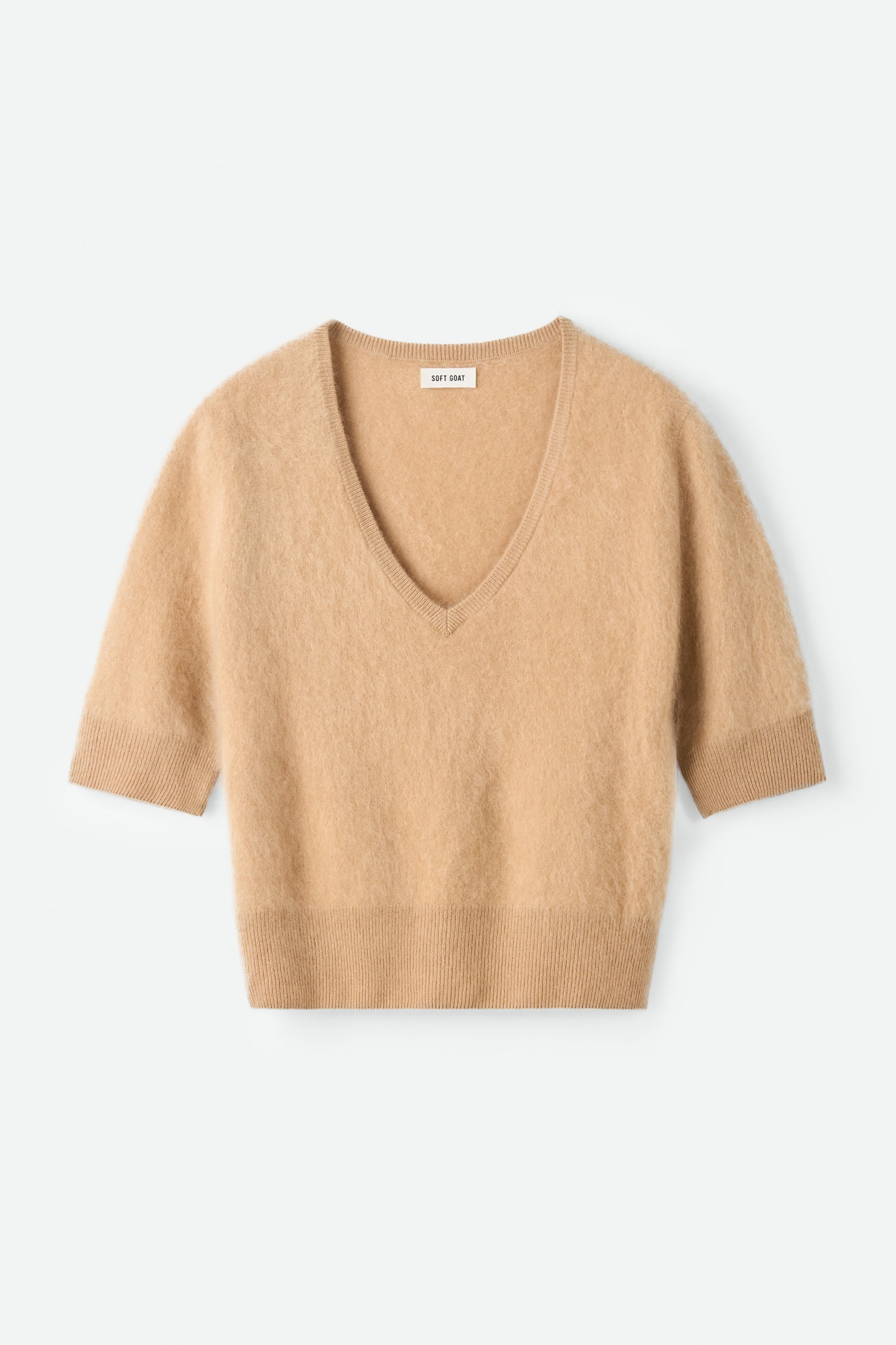 Brushed v-neck t-shirt 1