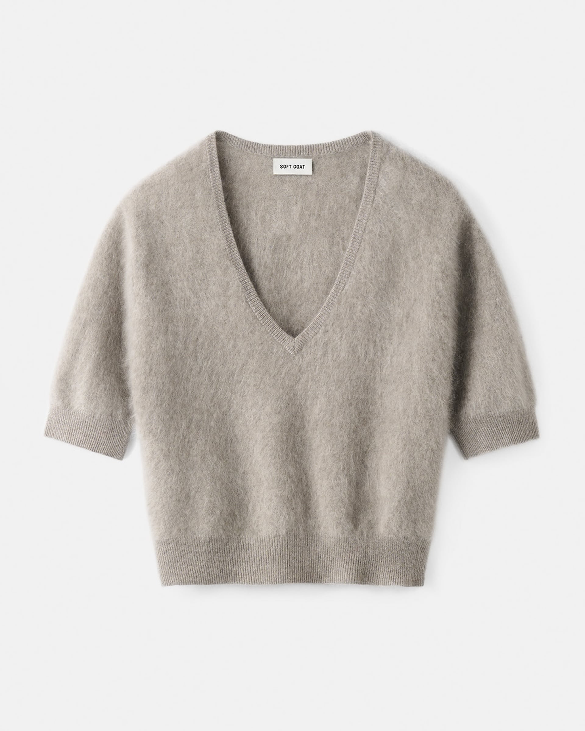 Brushed v-neck t-shirt 1