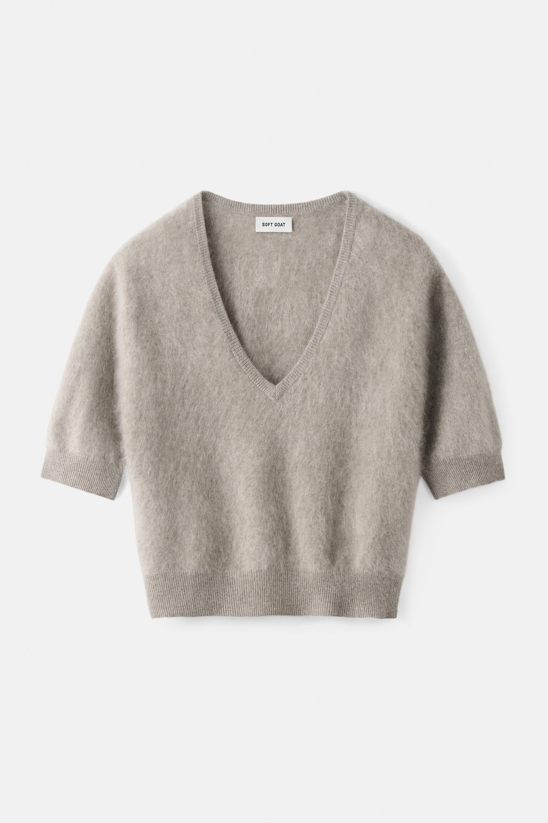 Brushed v-neck t-shirt 1