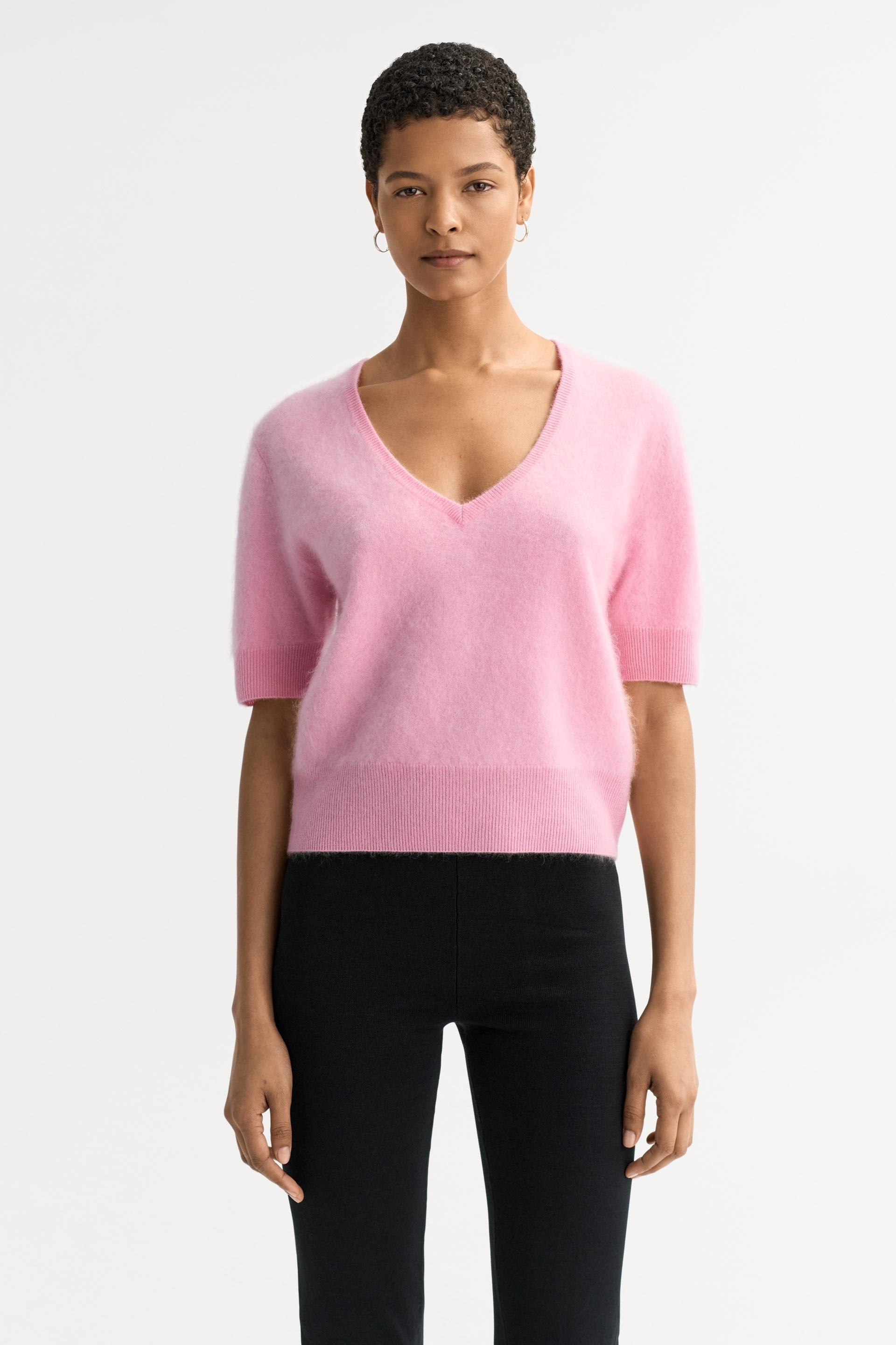 Brushed v-neck t-shirt 2