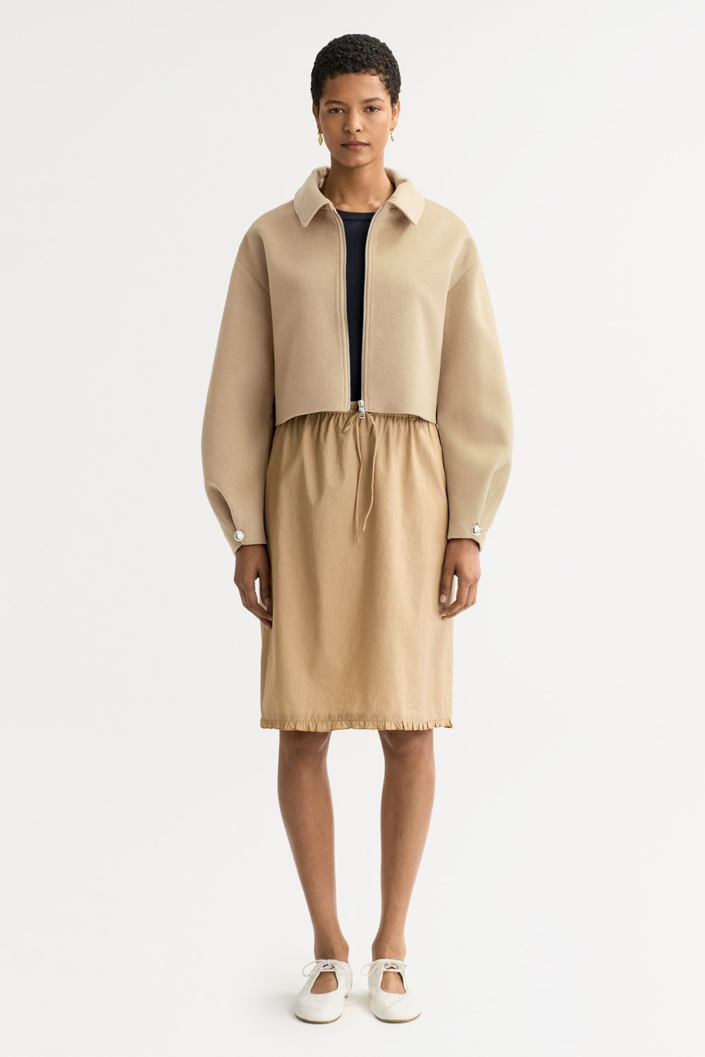Short jacket - Jackets & Coats - Camel | Soft Goat