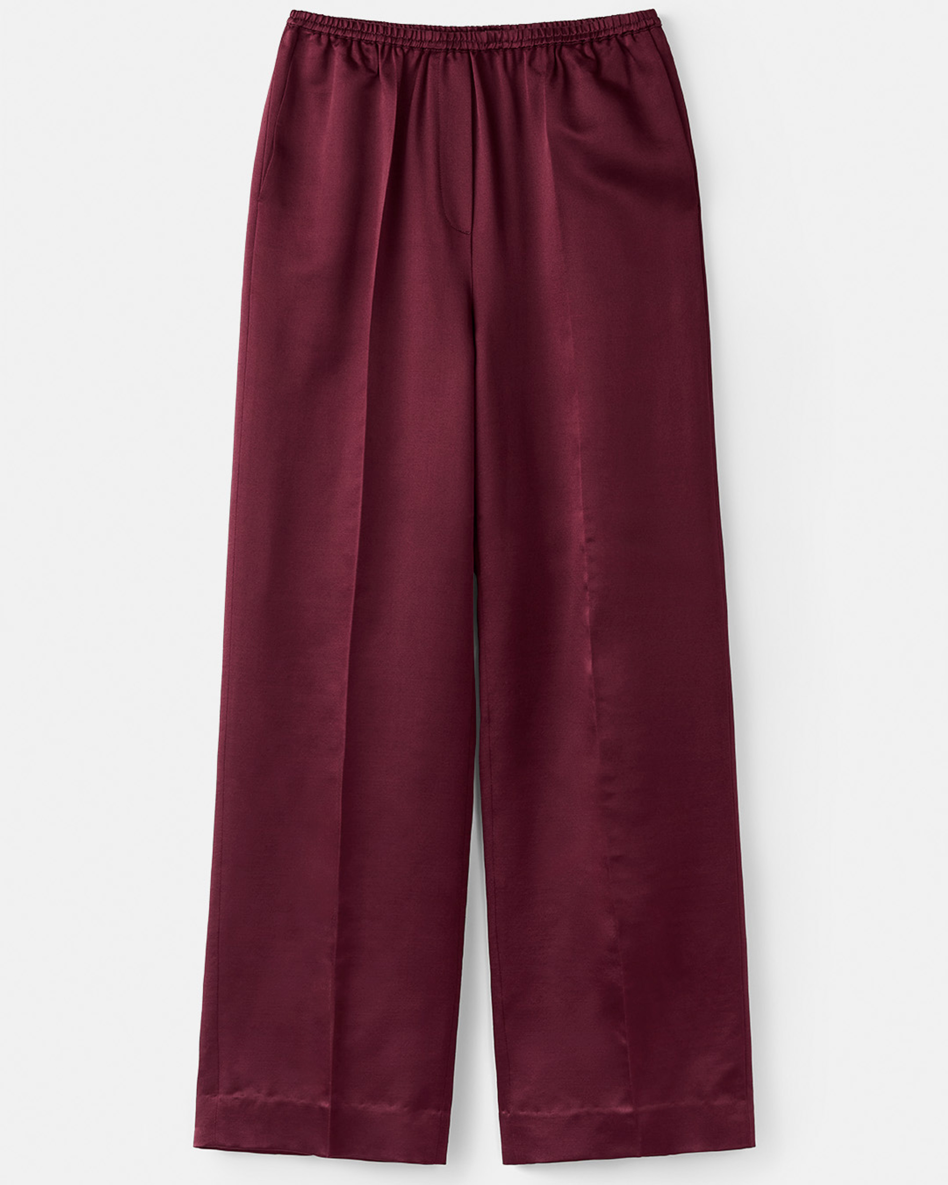 Silk pants Bordeaux 1