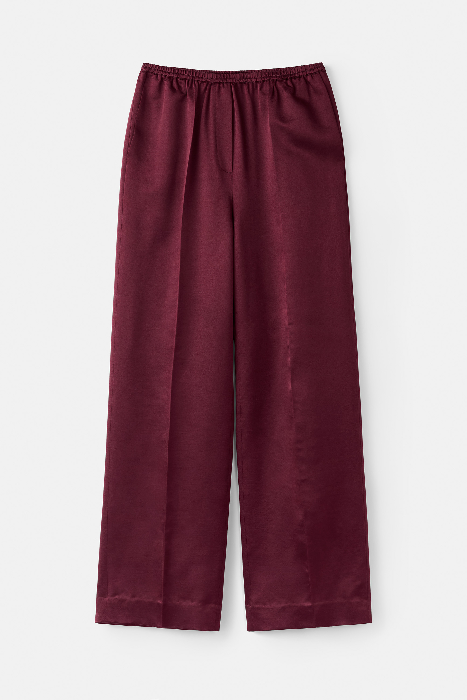 Silk pants Bordeaux 1