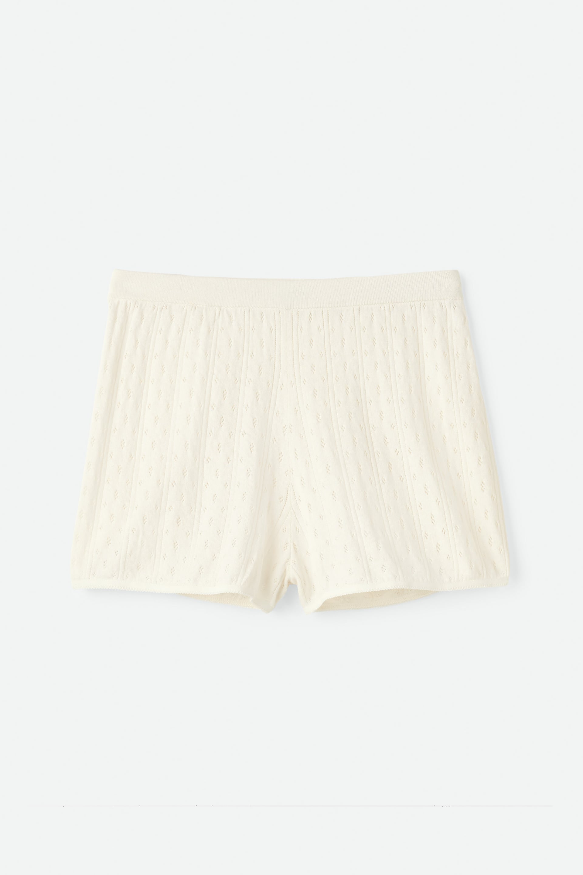 Pointelle shorts Feather White 1