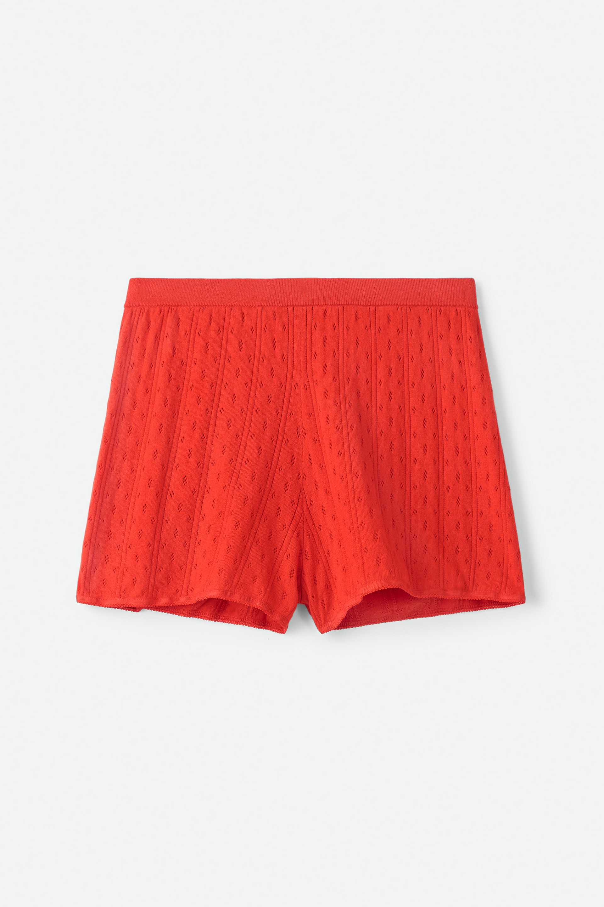 Pointelle shorts Tomato 1