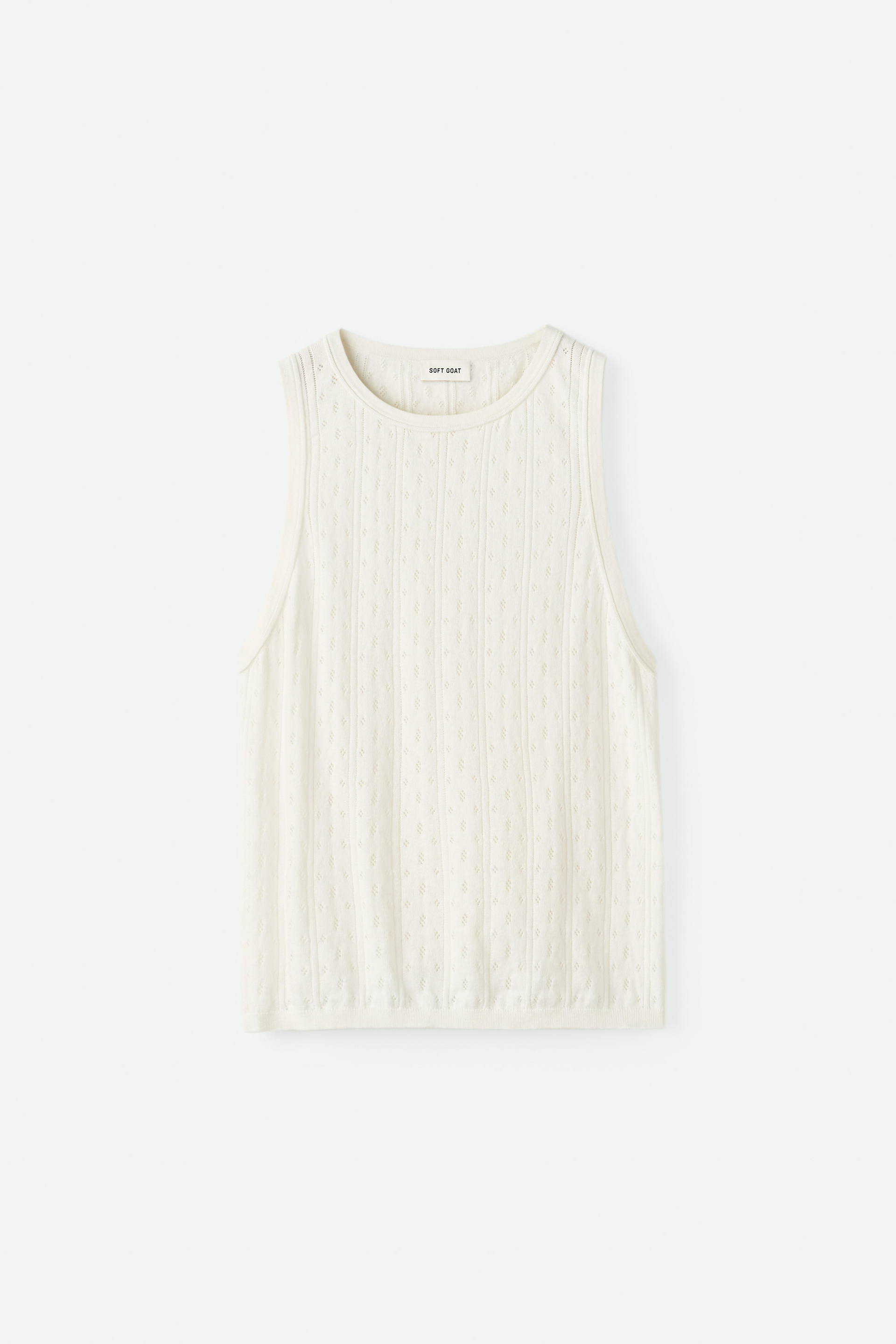 Pointelle singlet Feather White 1
