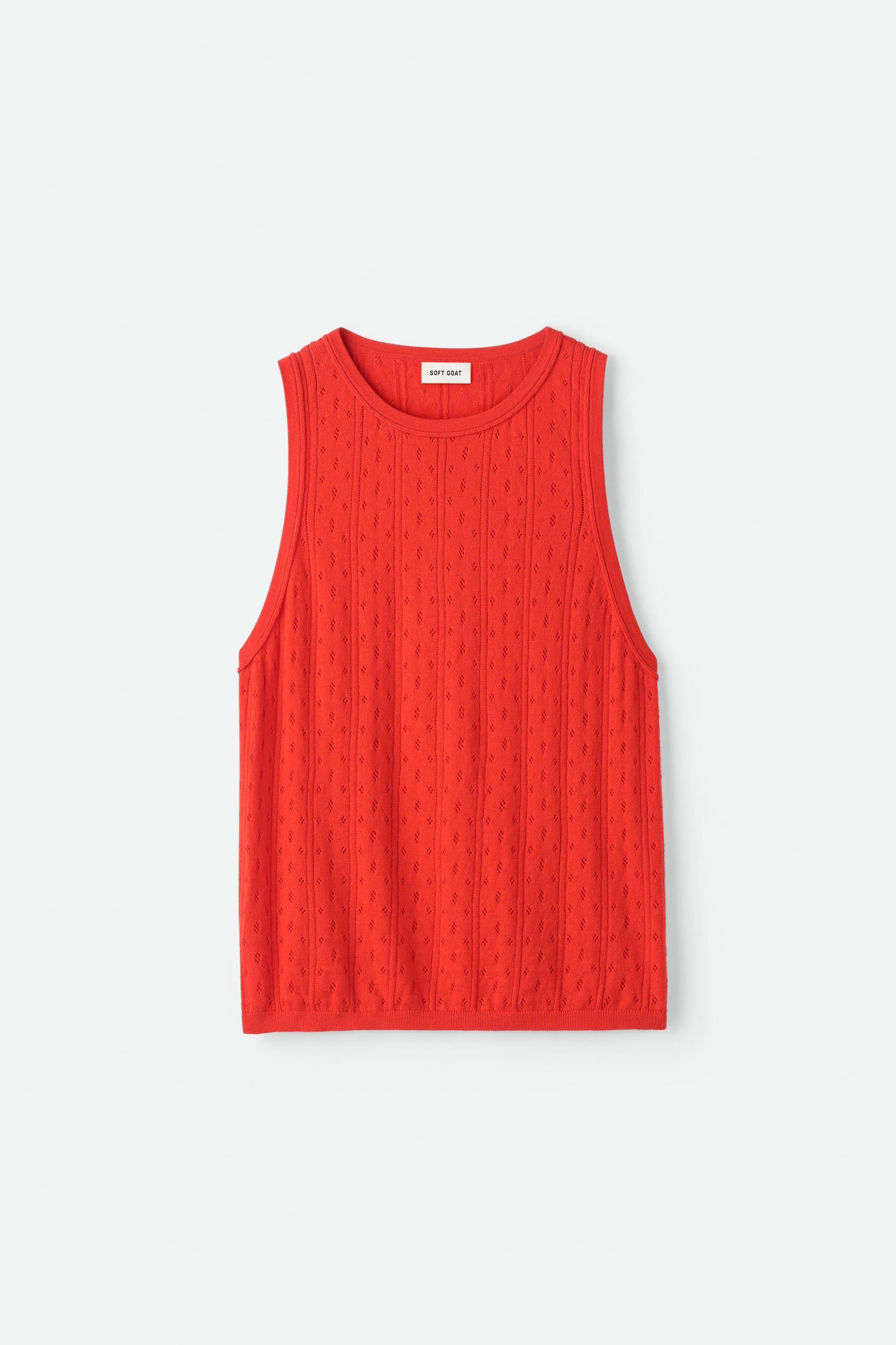 Pointelle singlet Tomato 1