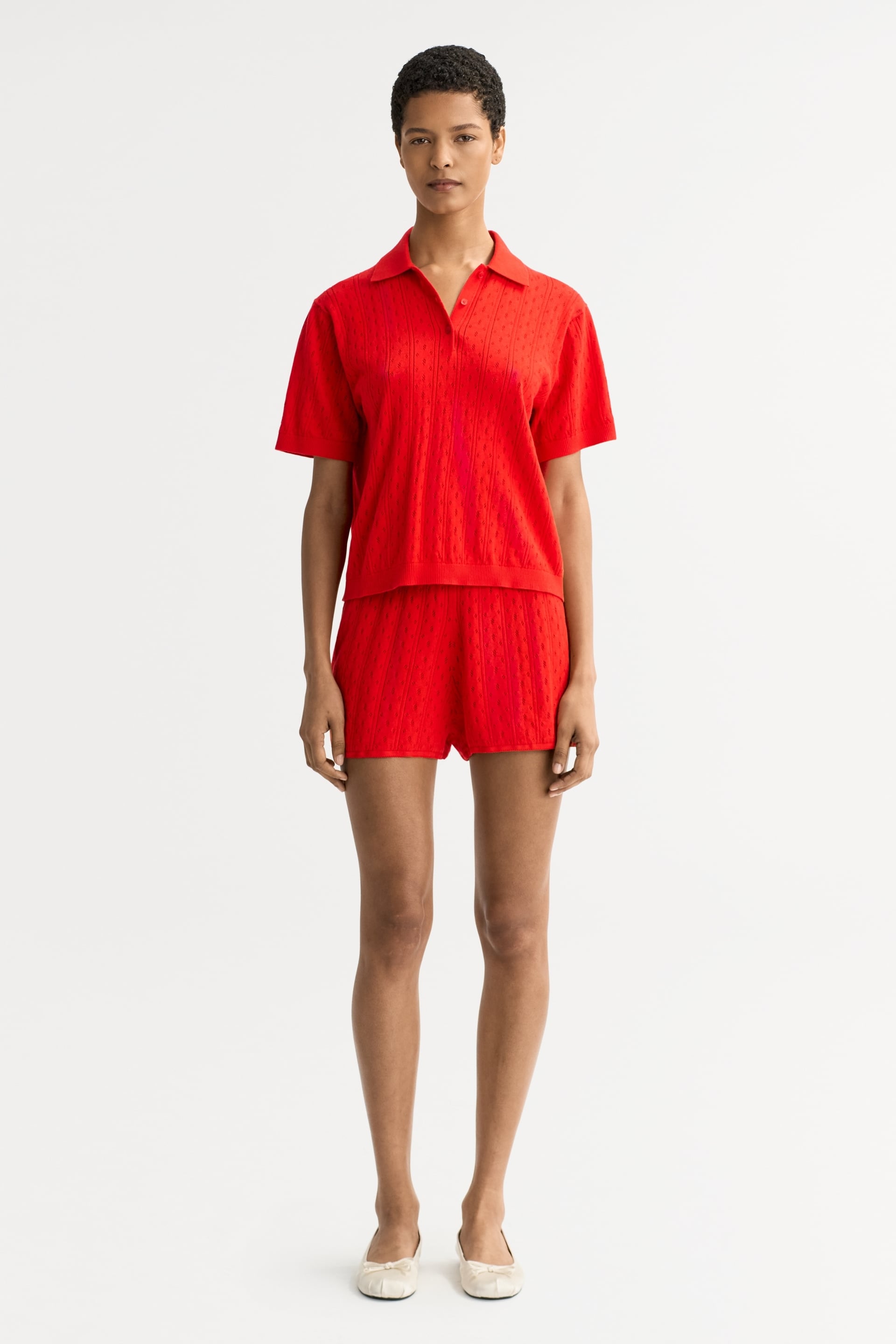 Pointelle pique Tomato 2