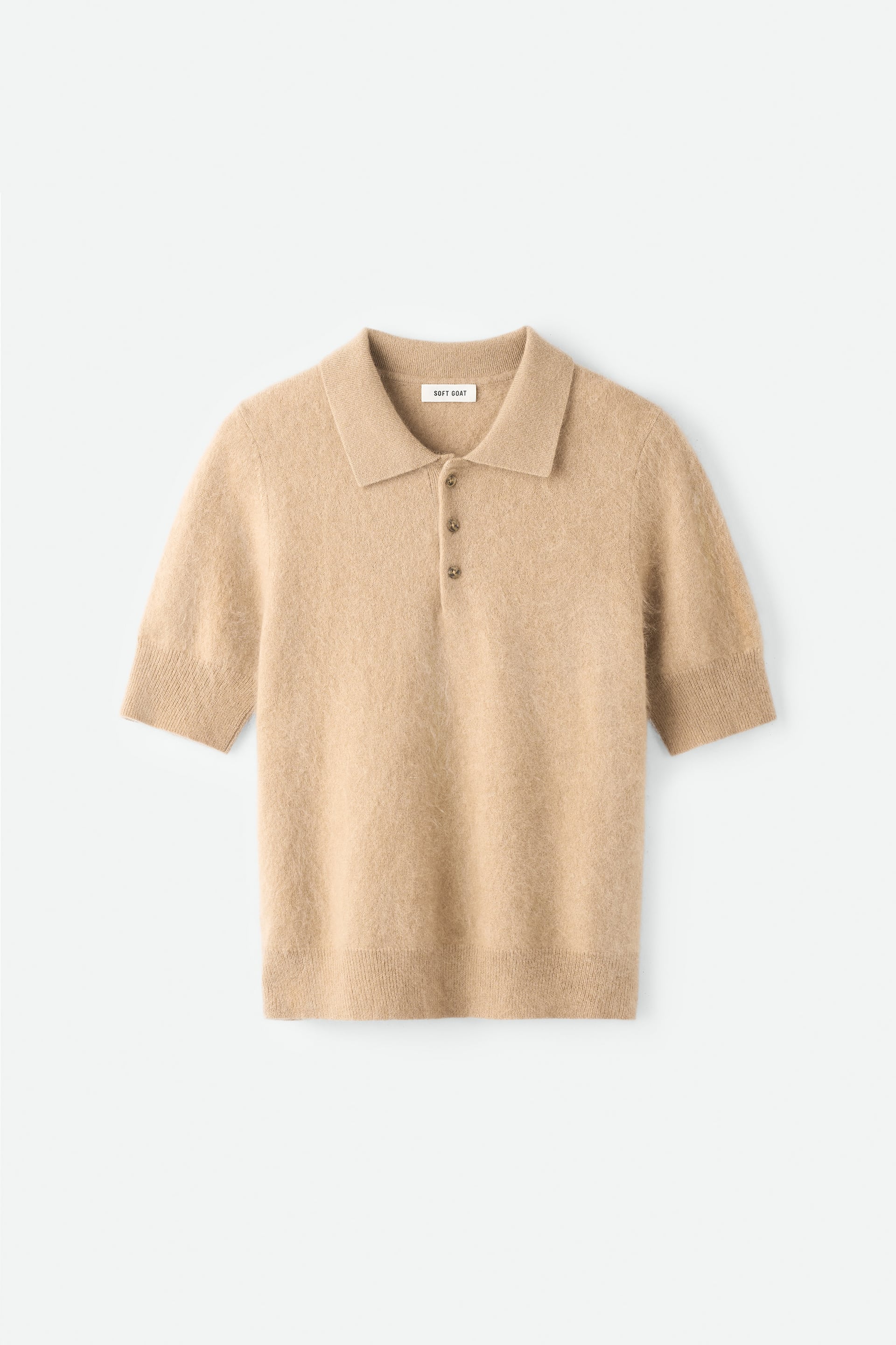 Brushed pique Camel 1