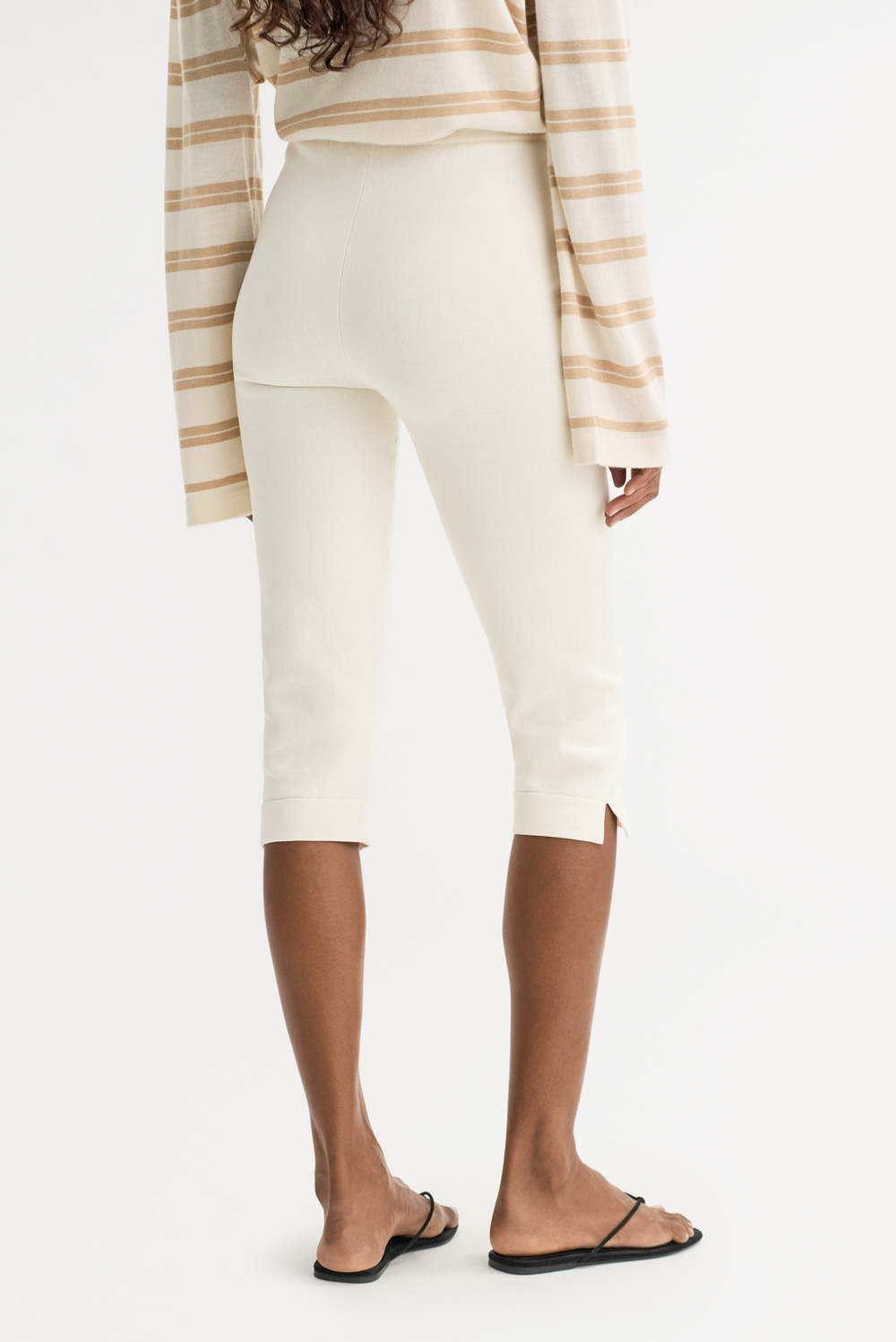 Capri pants - Pants - Ivory | Soft Goat