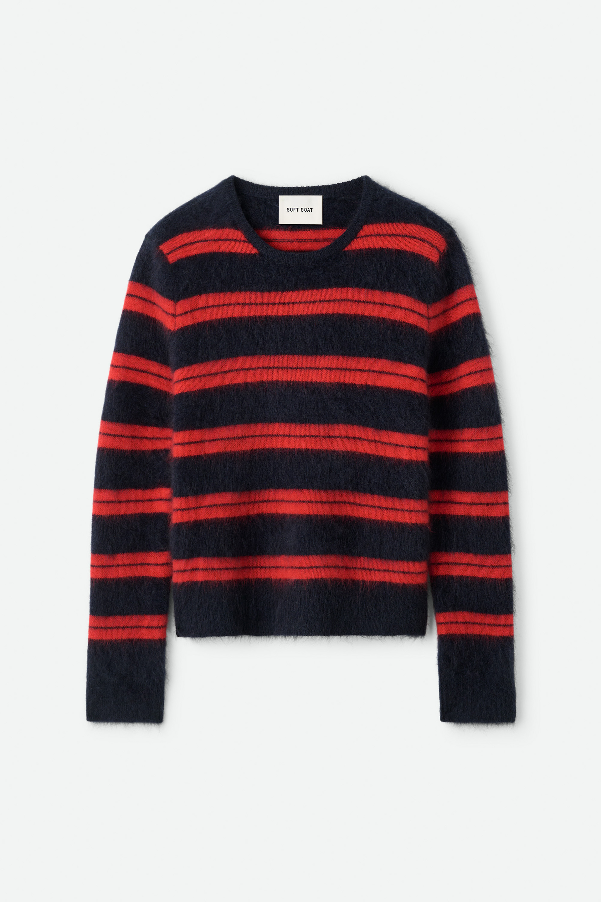 Brushed striped crewneck 1