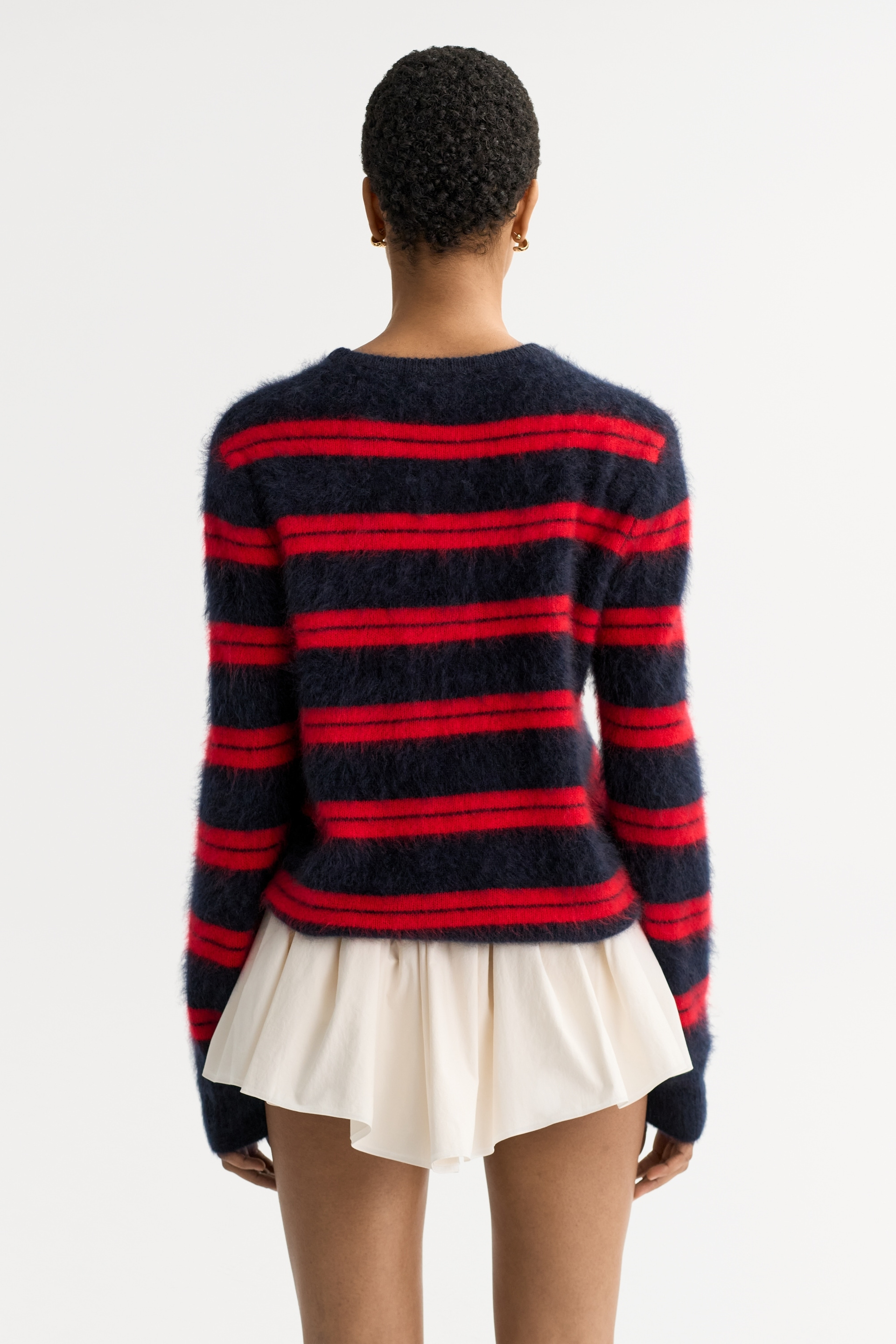 Brushed striped crewneck 3