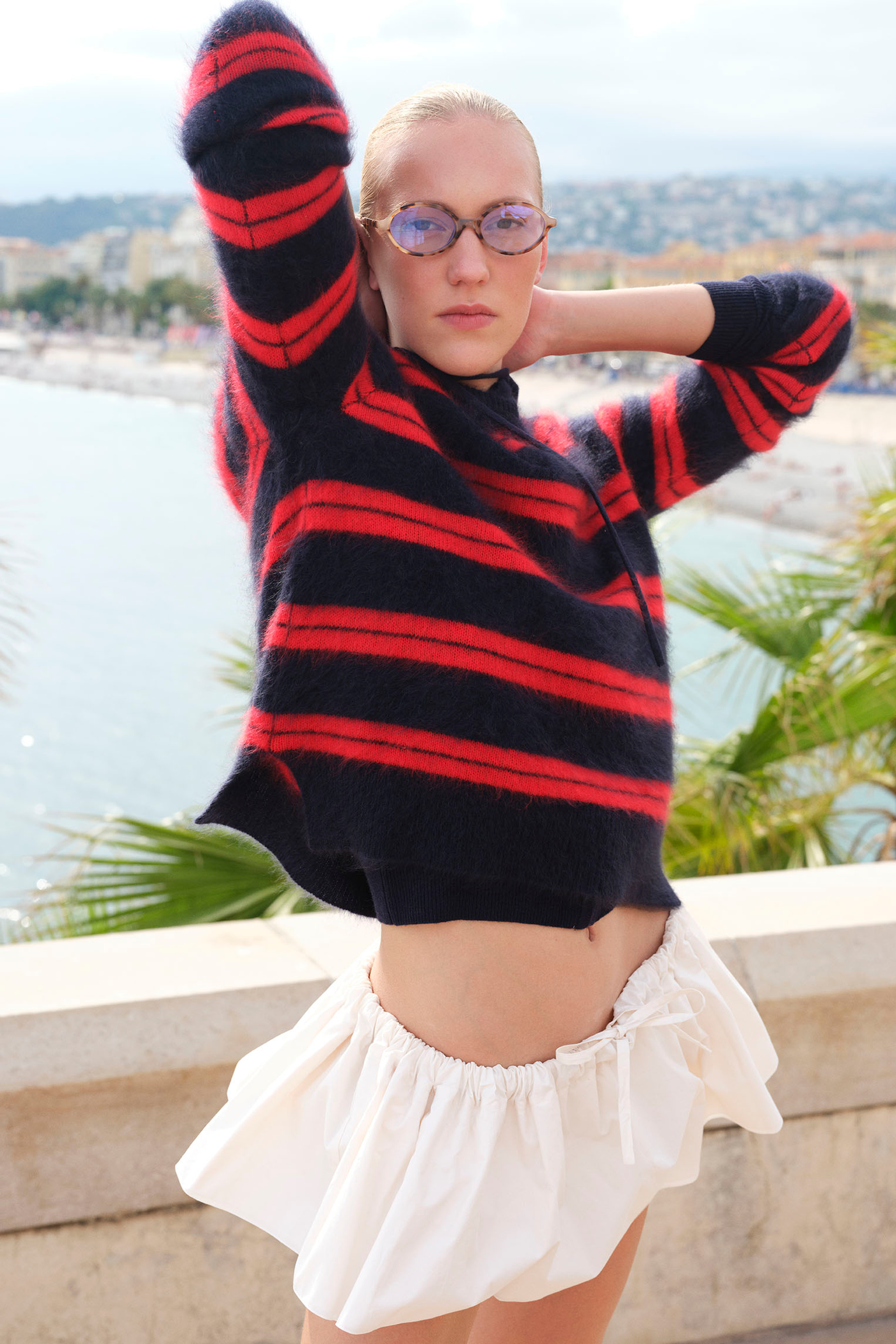 Brushed striped crewneck 5