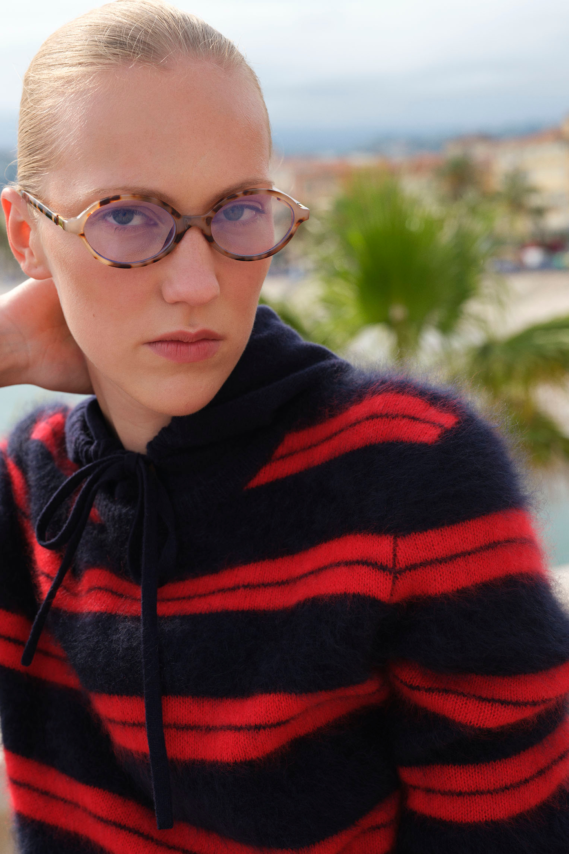 Brushed striped crewneck 6