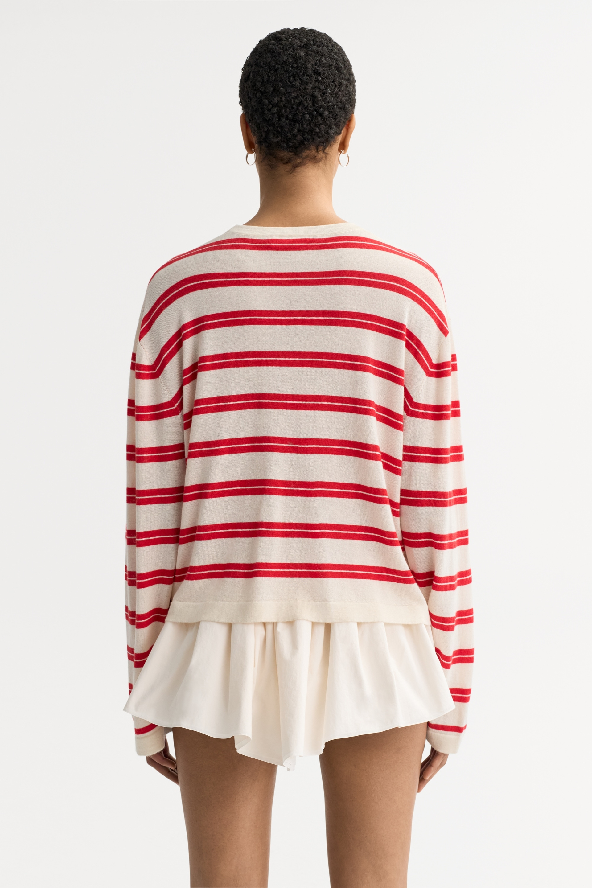 Fine knit striped crewneck 3
