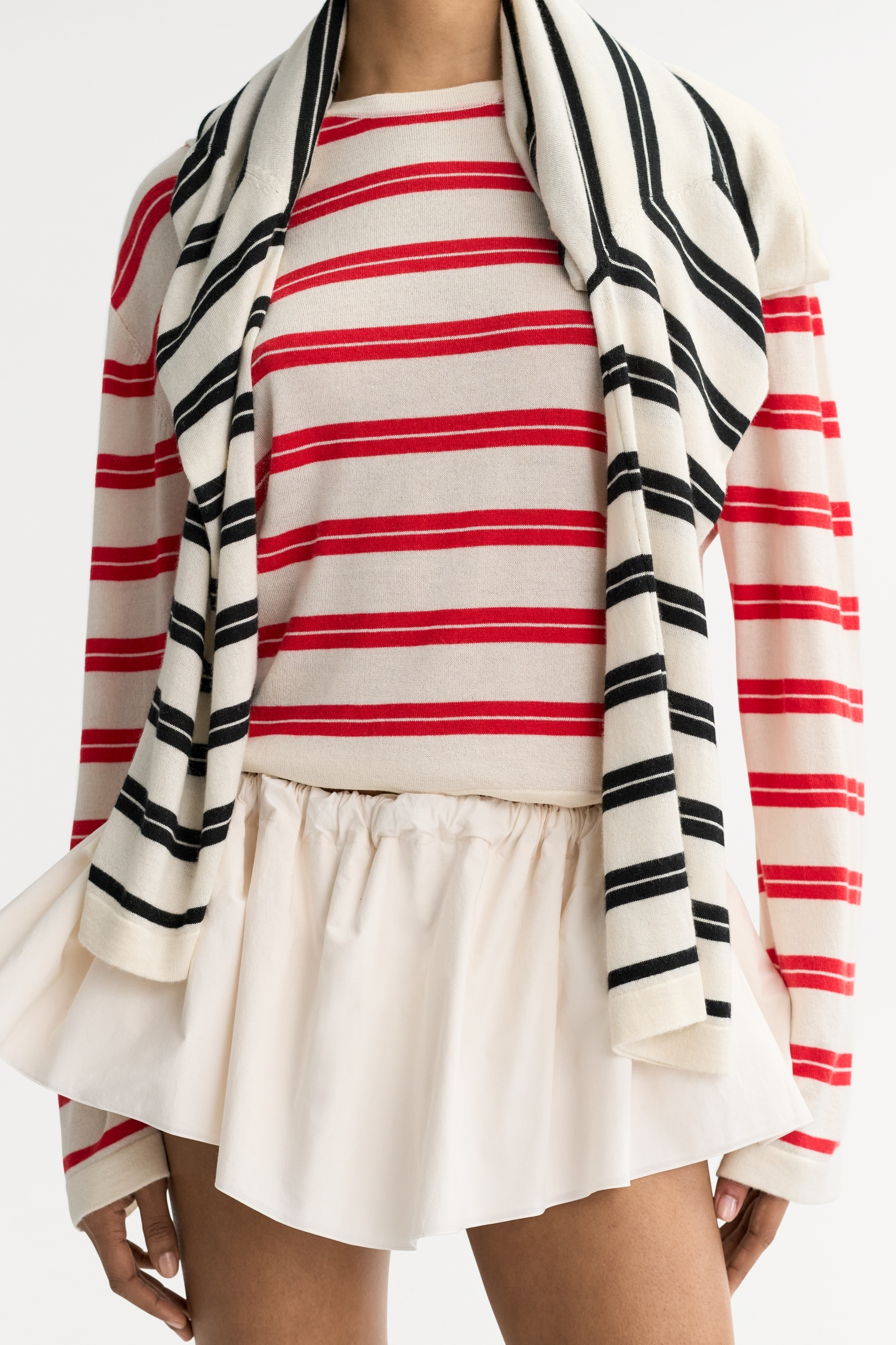Fine knit striped crewneck 4