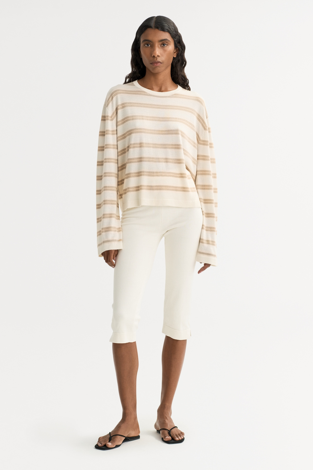 Woven Top - Shortsleeves - Camel | Soft Goat