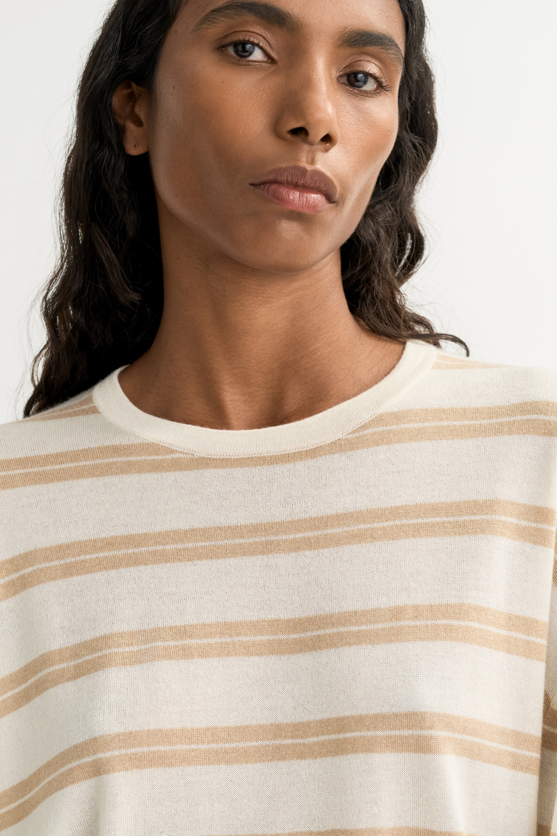 Fine knit striped crewneck 4