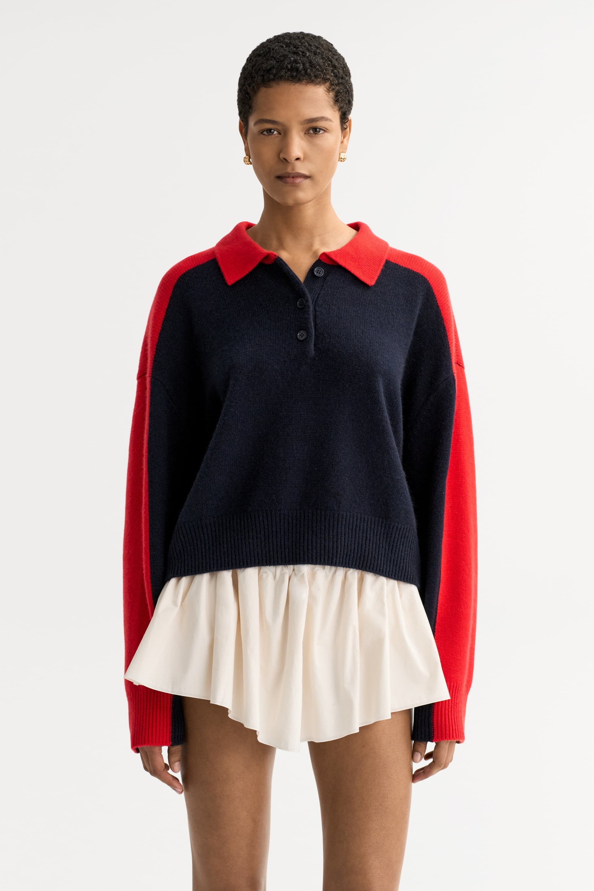 Color block polo shirt 2