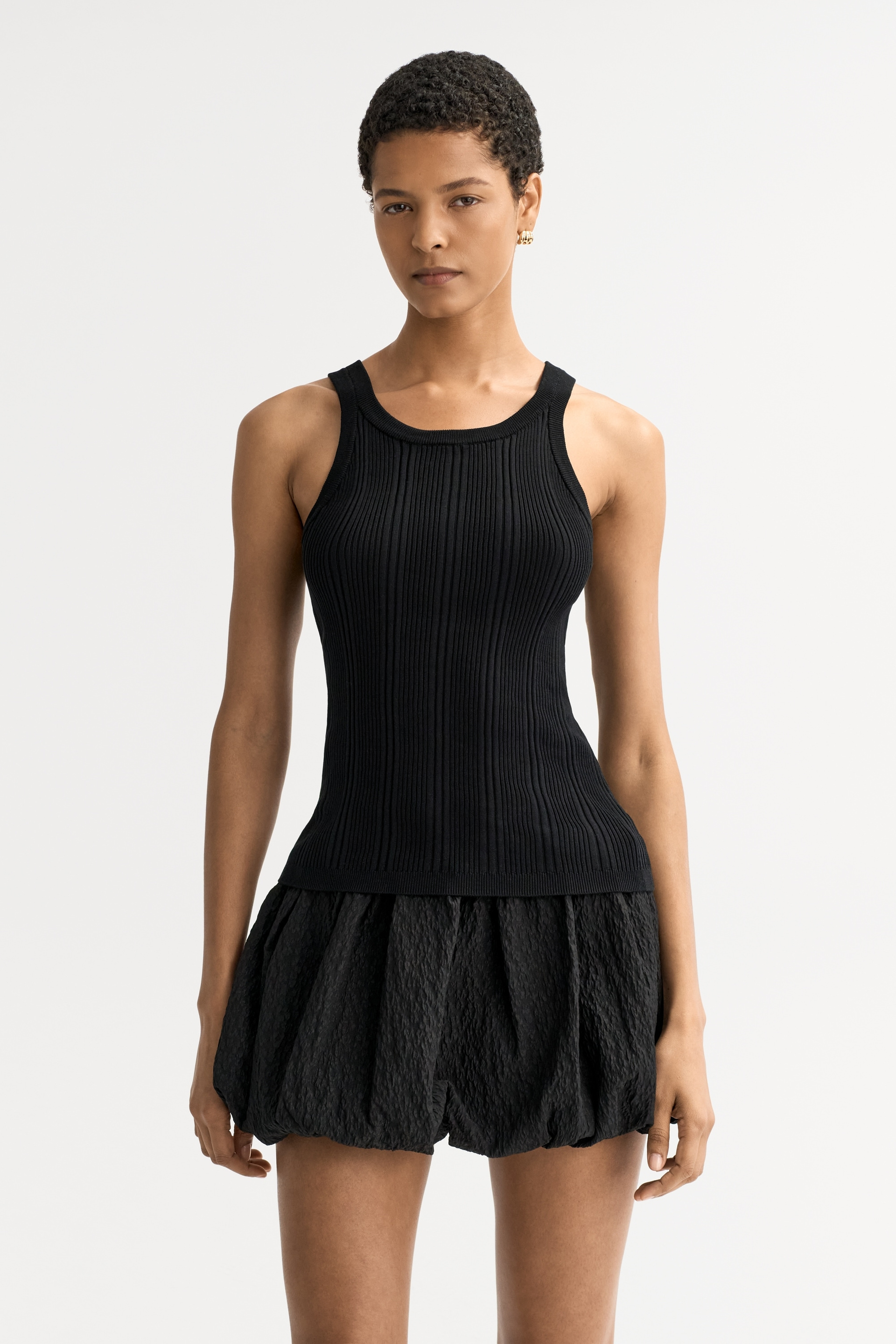 Fine knit rib singlet 2