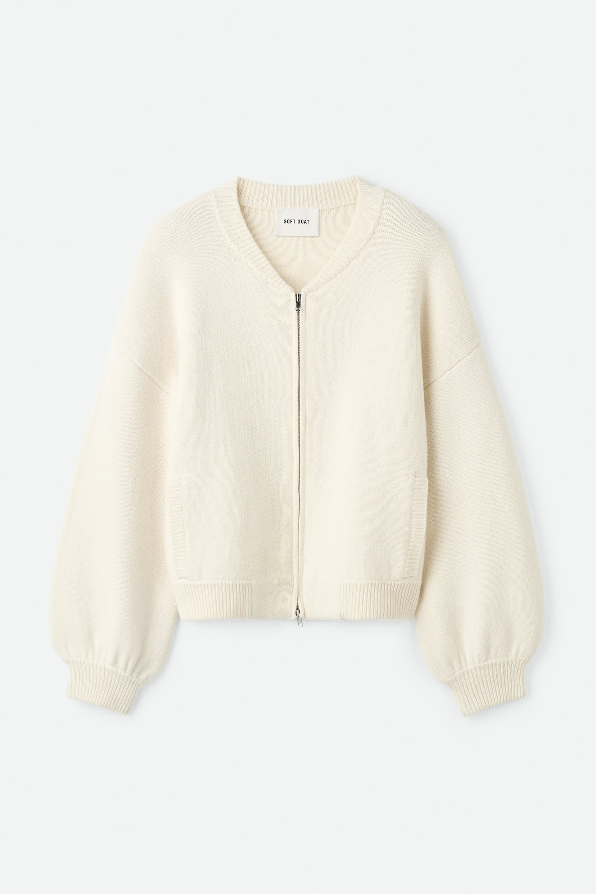 Bomber cardigan Feather White 1