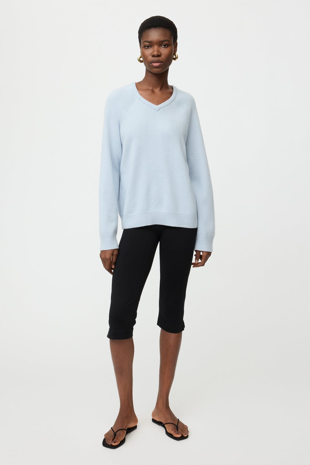 【早い者勝ち】2022 ourlegacy BIG V-NECK KNIT Oversized v-neck - V-Necks - Waxed Paper | Soft Goat
