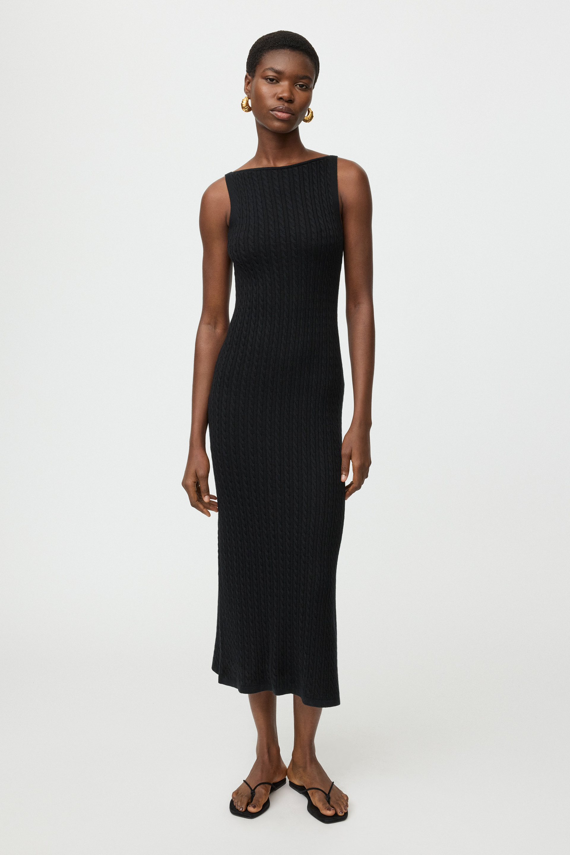 Fine knit cable knit dress 0