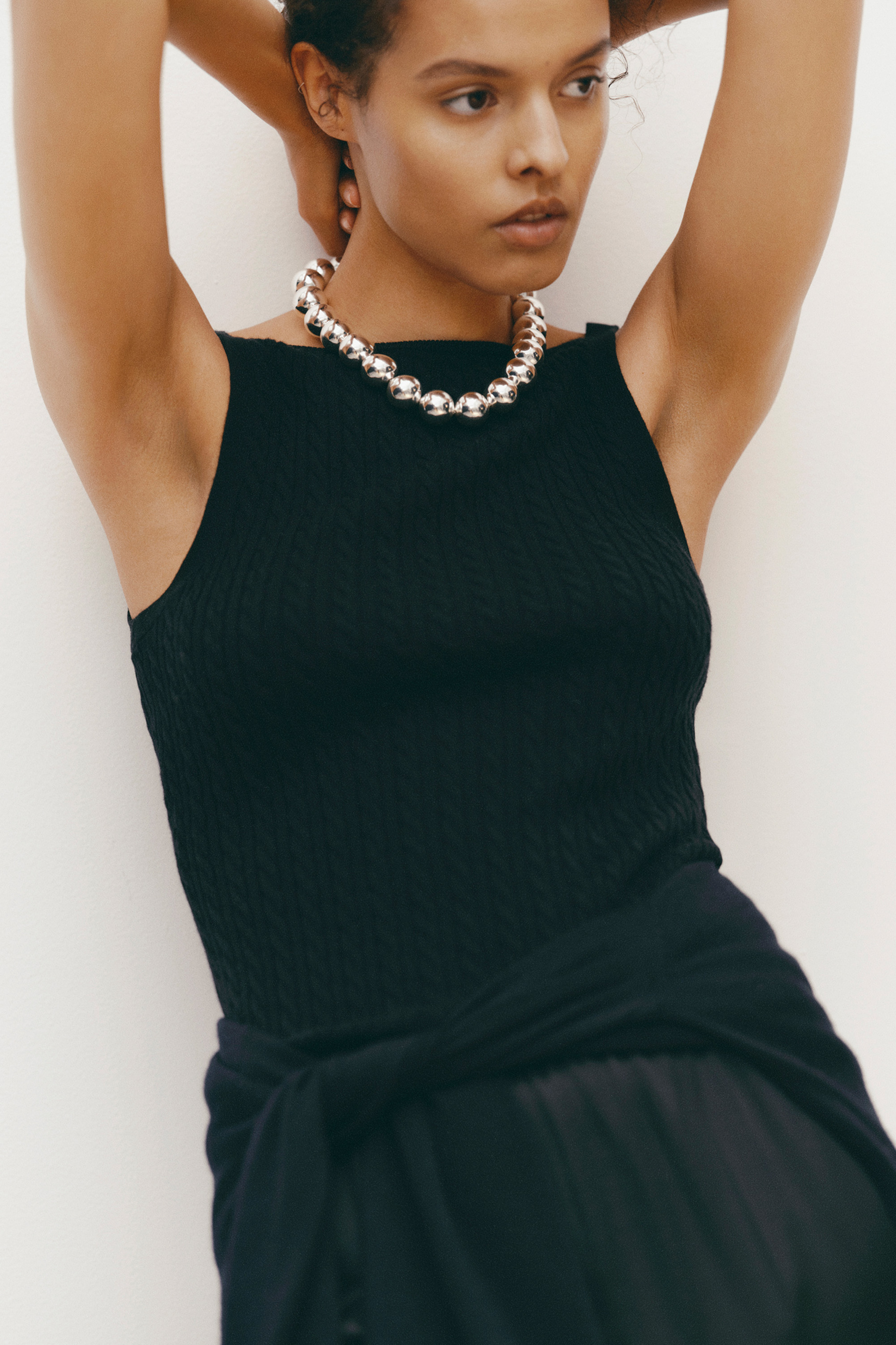 Fine knit cable knit singlet 5