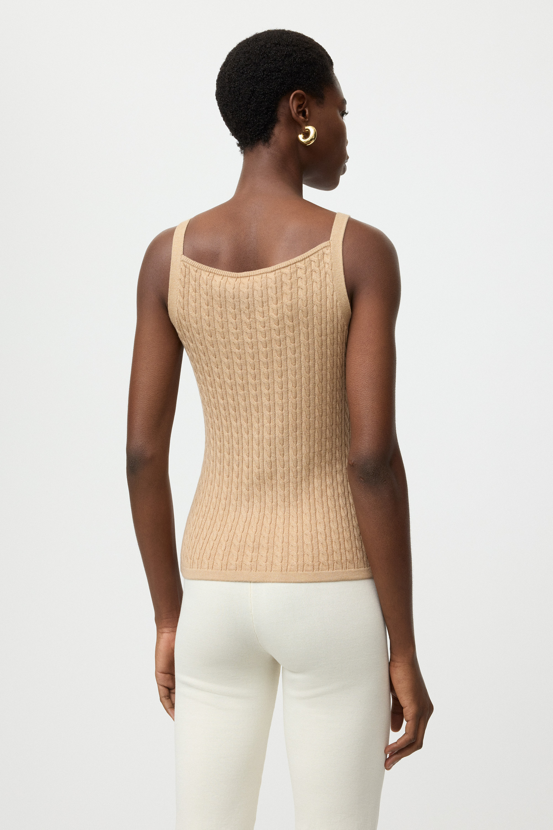 Fine knit cable knit singlet 3