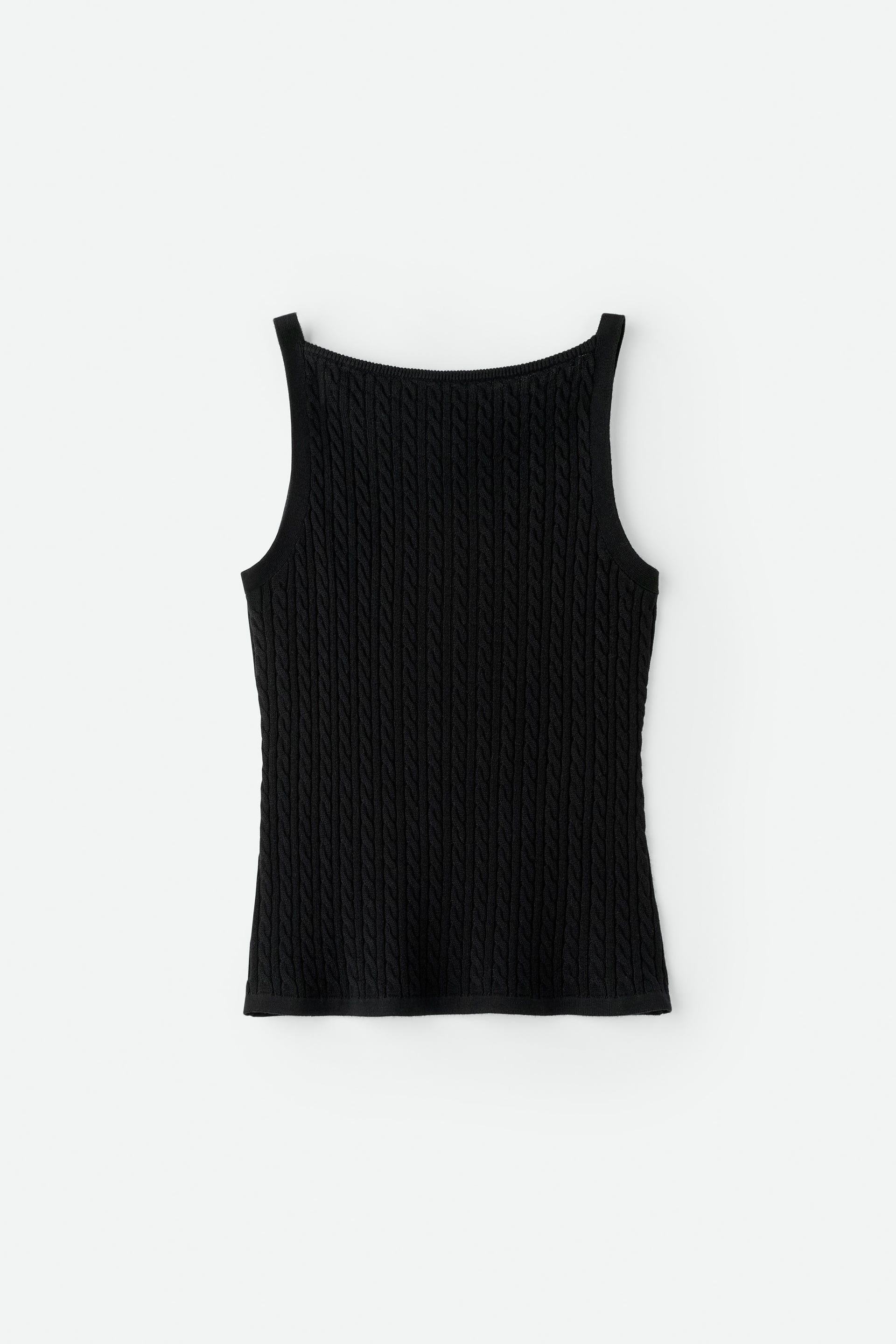Fine knit cable knit singlet 1