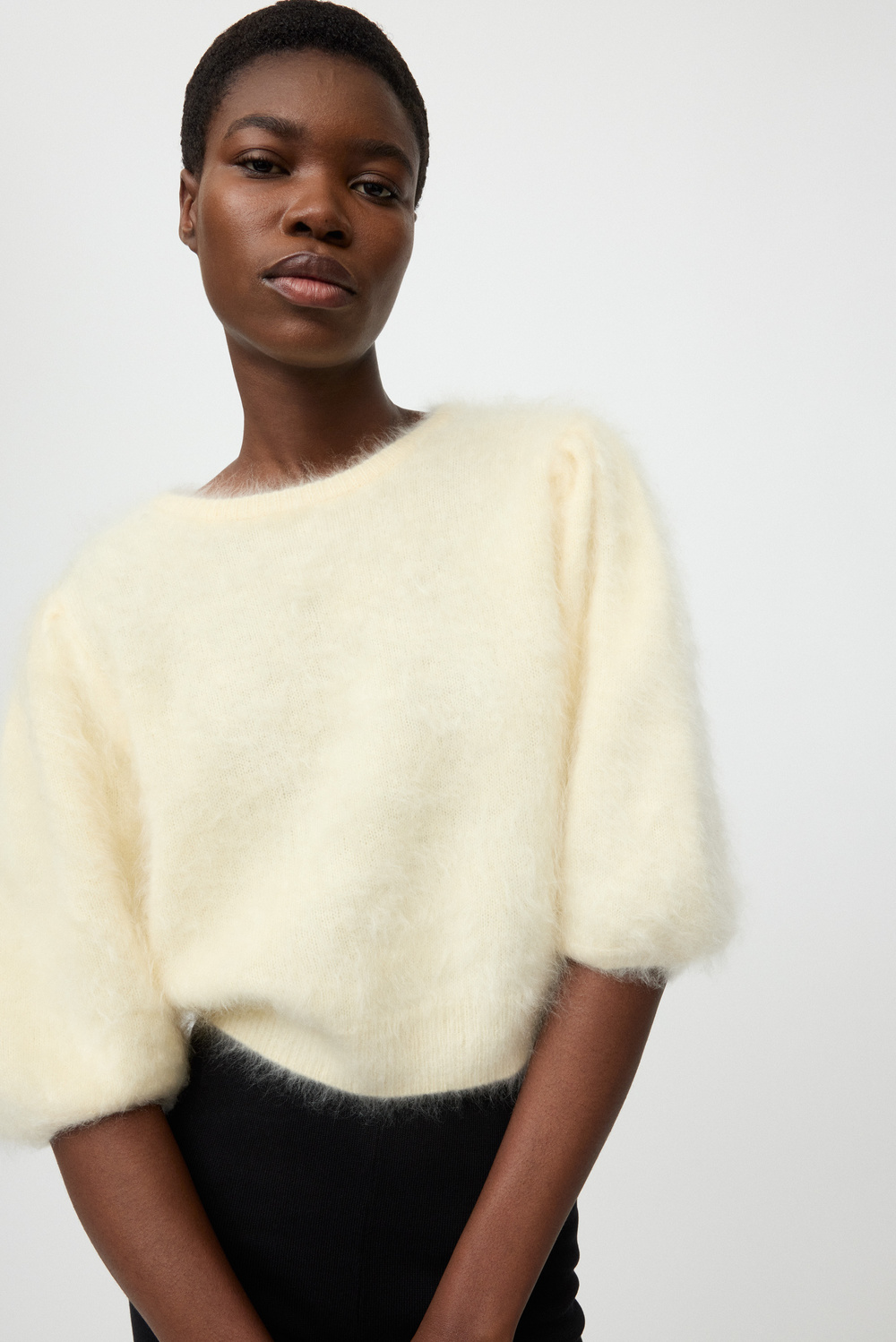 Brushed top - Shortsleeves - Camel | Soft Goat Brushed top - Shortsleeves - Camel | Soft Goat