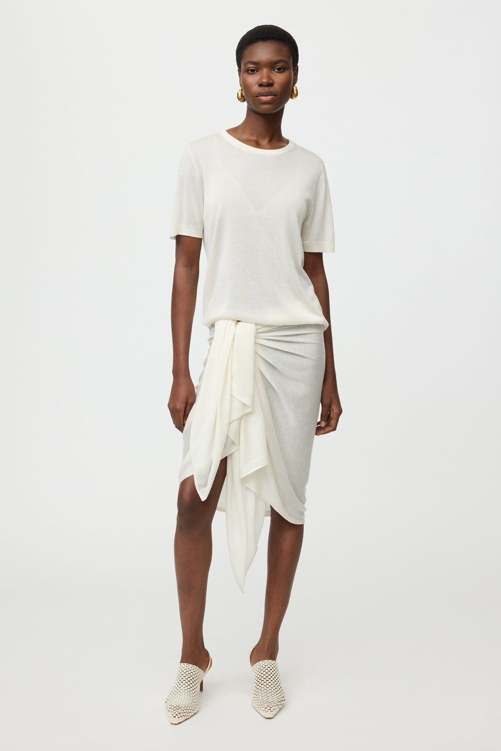 Featherlight tee - Shortsleeves - Feather White | Soft Goat
