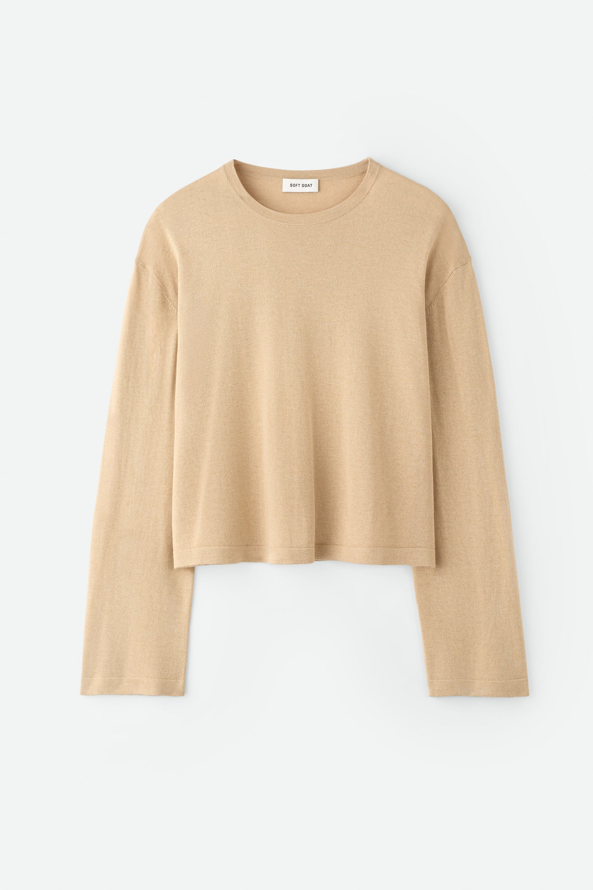 Fine knit crewneck Camel 1