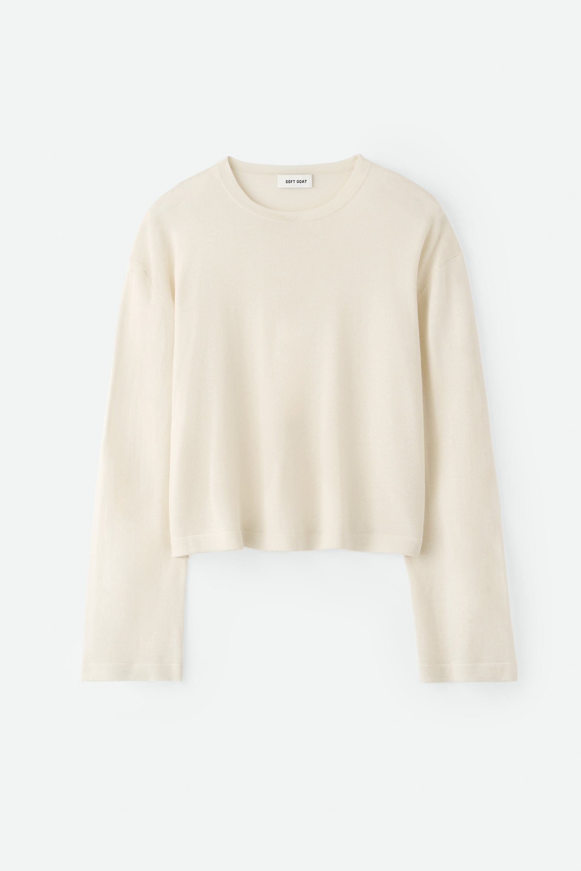 Fine knit crewneck Feather White 1