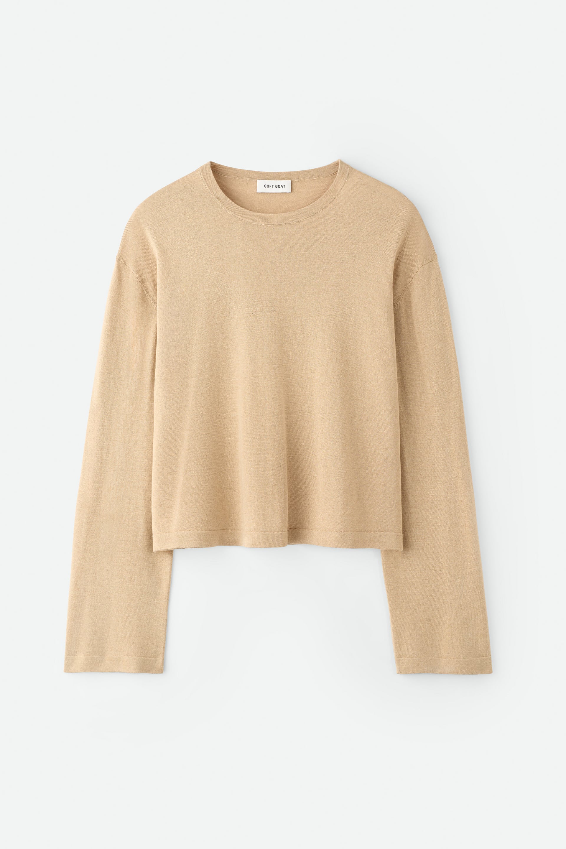 Fine knit crewneck Camel 1