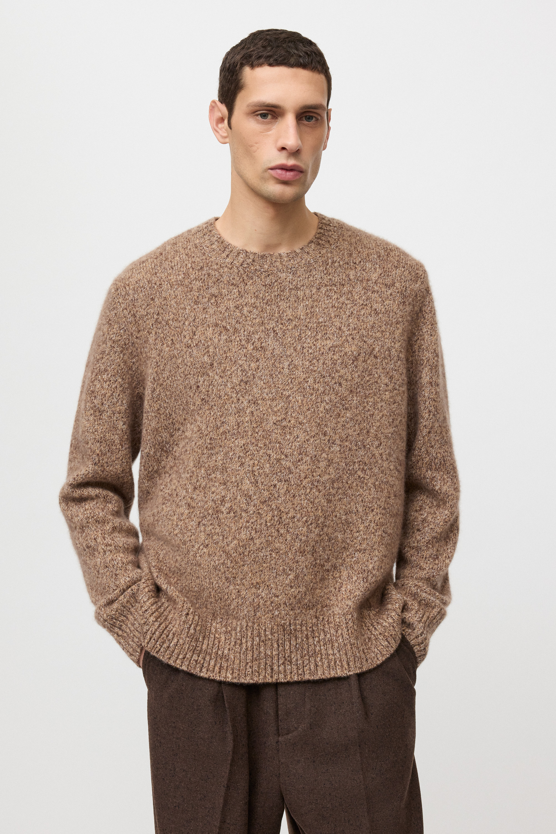 Men's marled relaxed fit crewneck 2