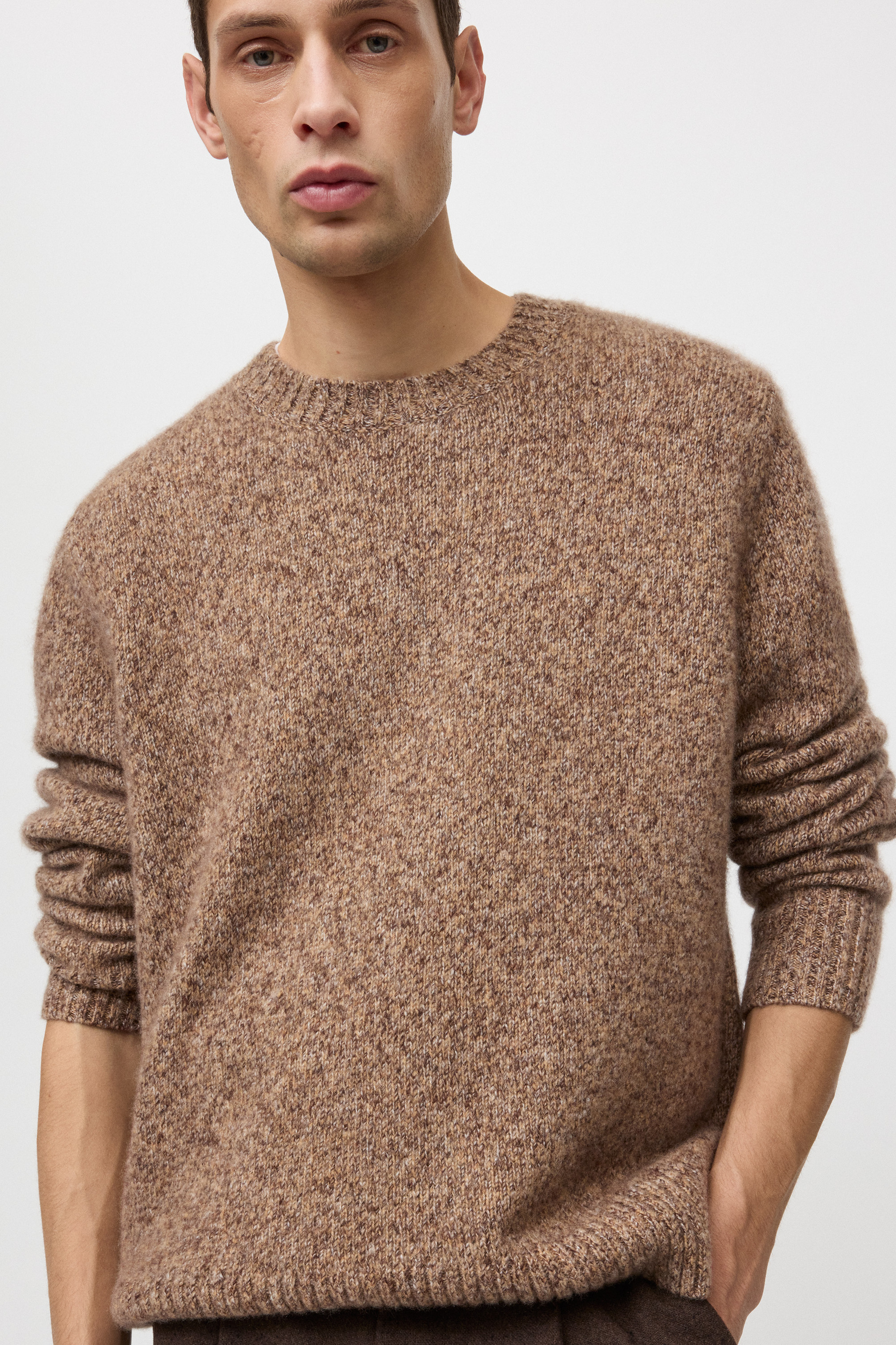 Men's marled relaxed fit crewneck 4