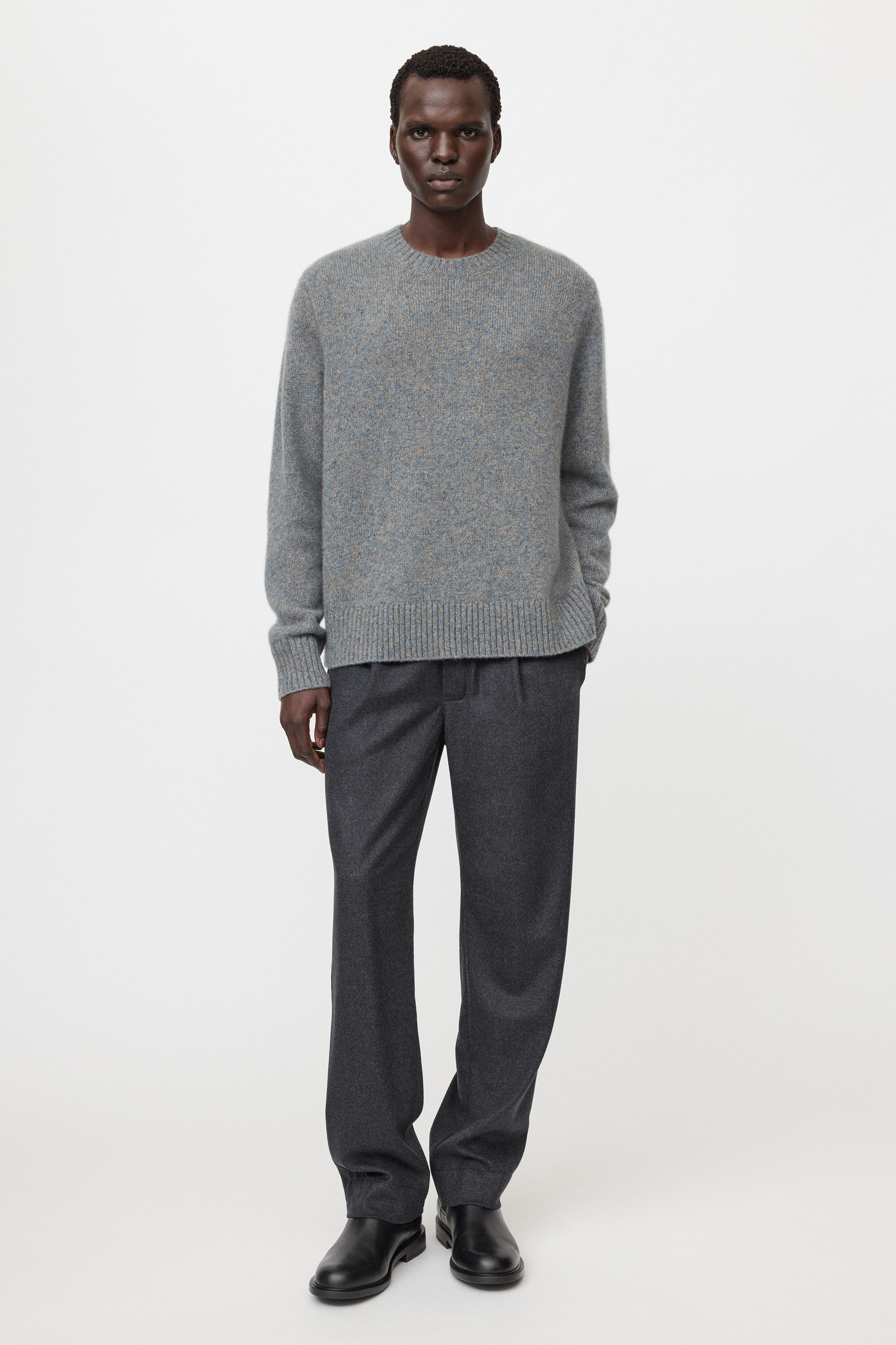 Men's marled relaxed fit crewneck 0