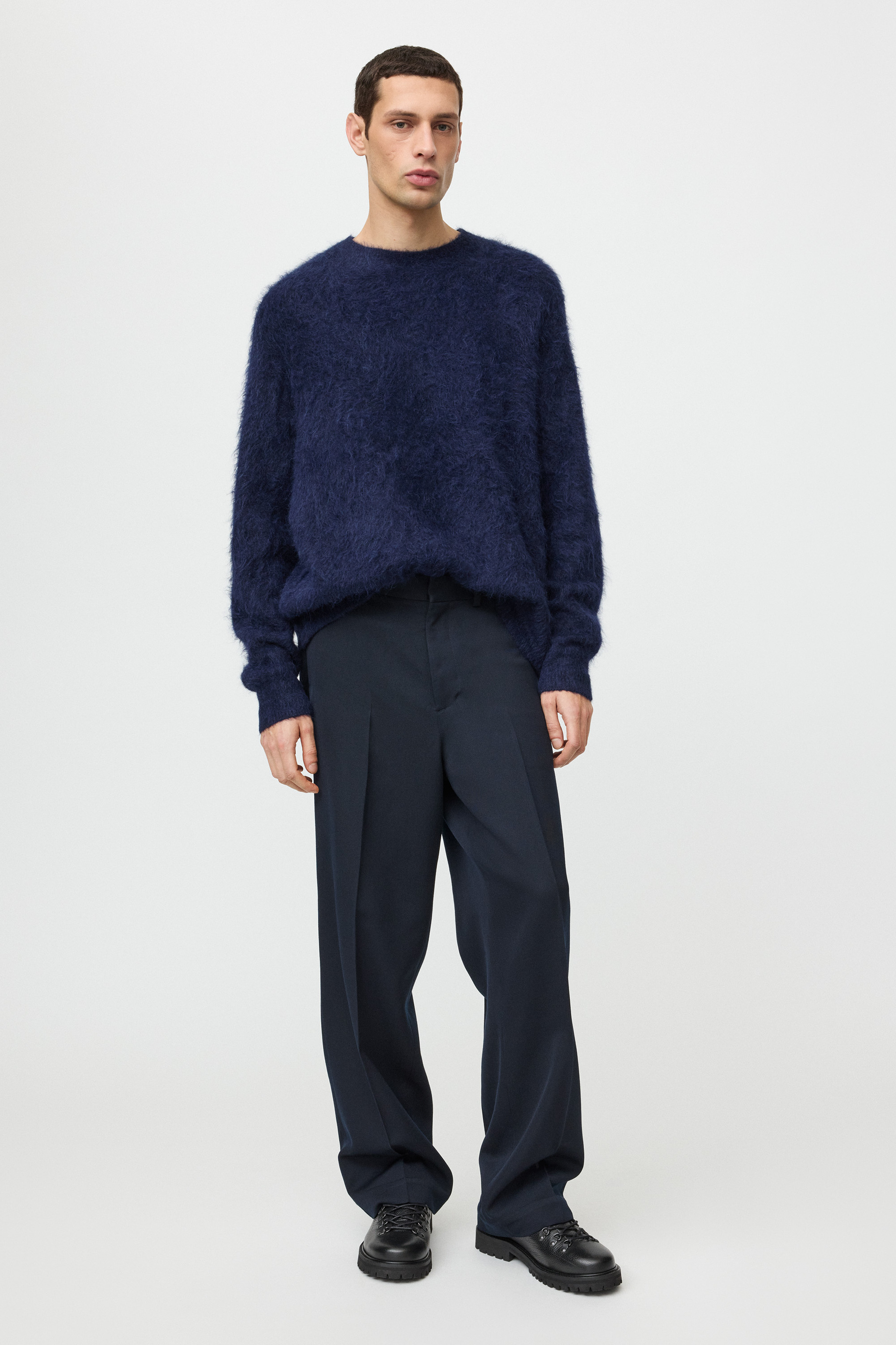 Men's relaxed fit alpaca crewneck 0