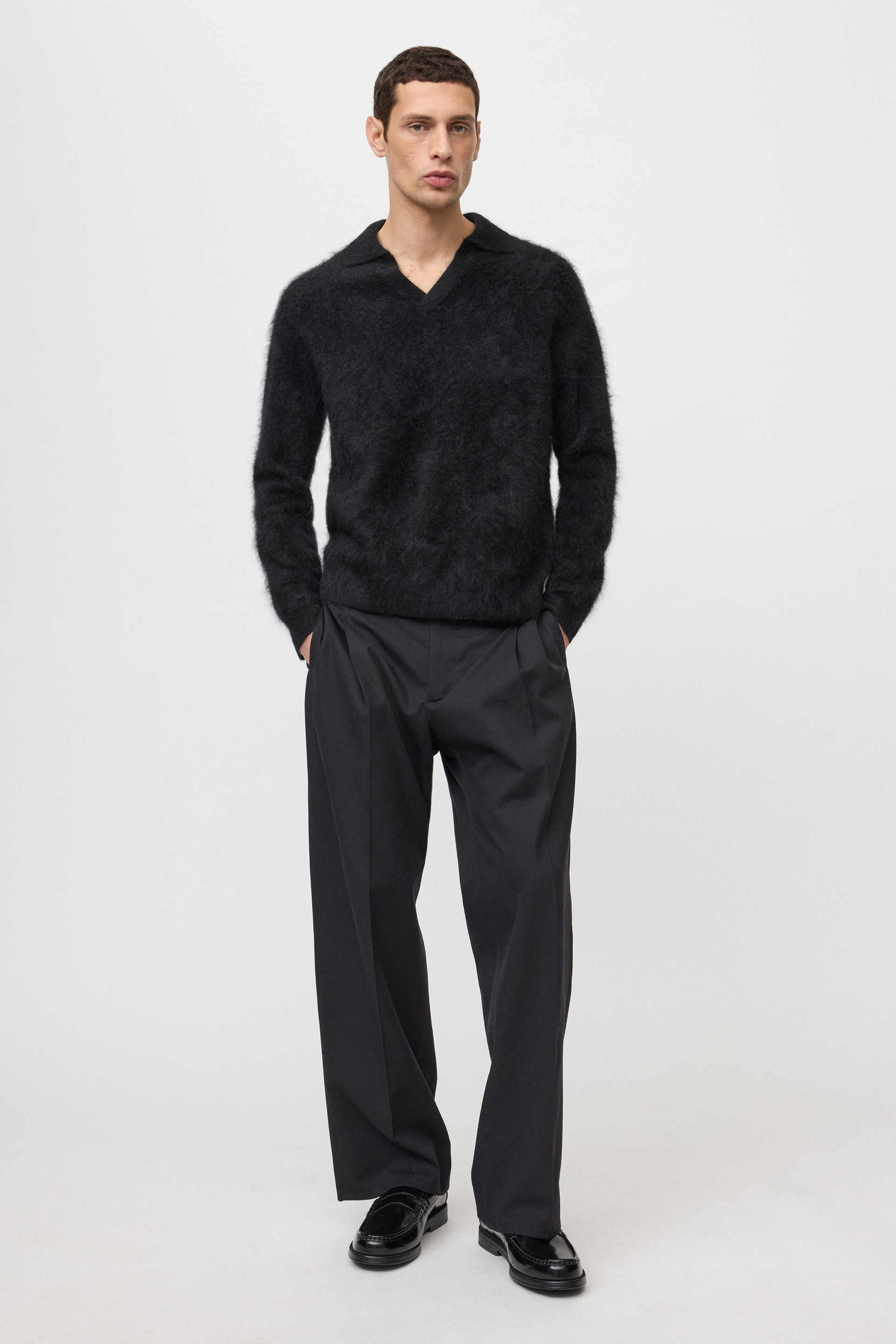 Men's brushed polo shirt 0