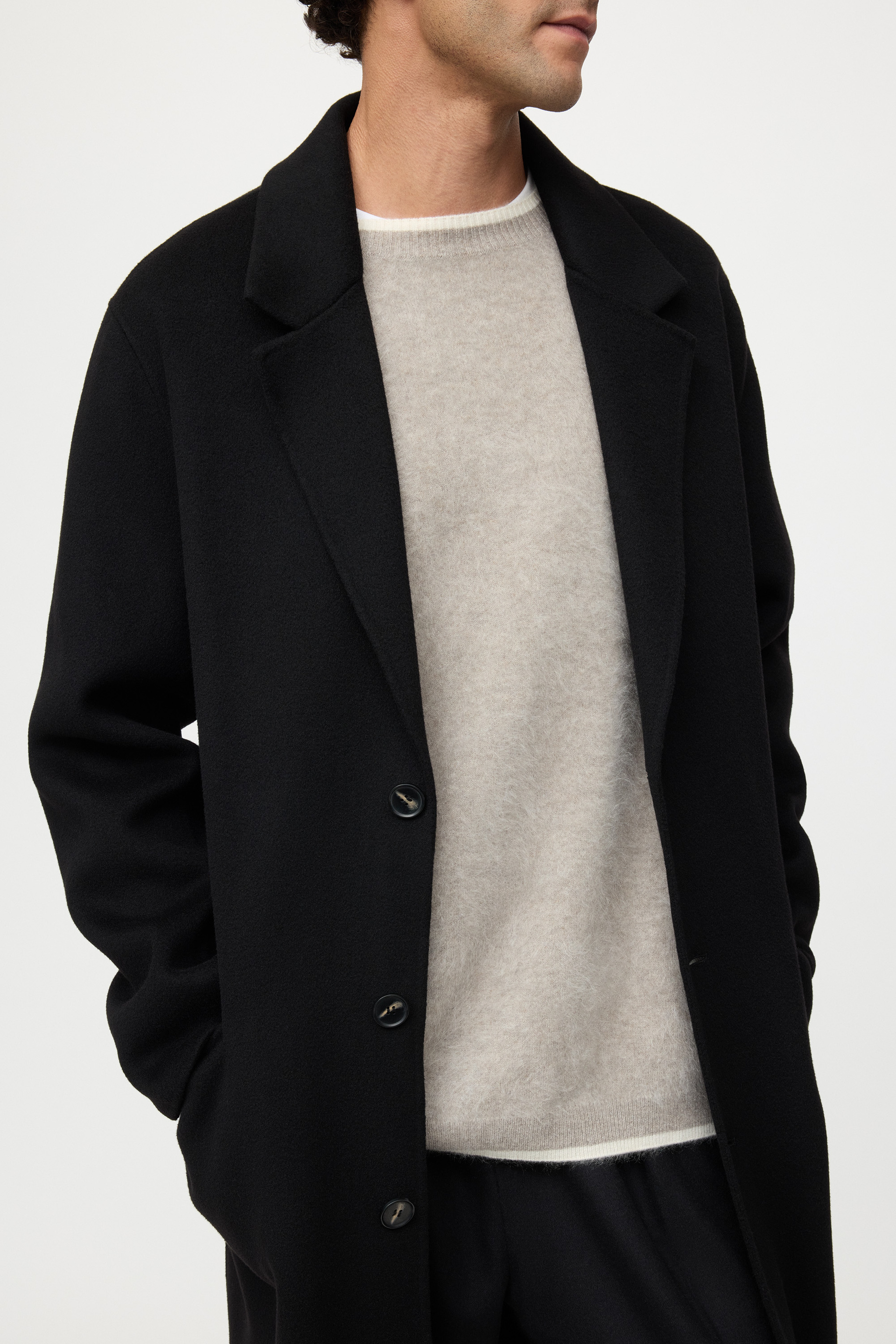 Men's classic doublé coat Black 2