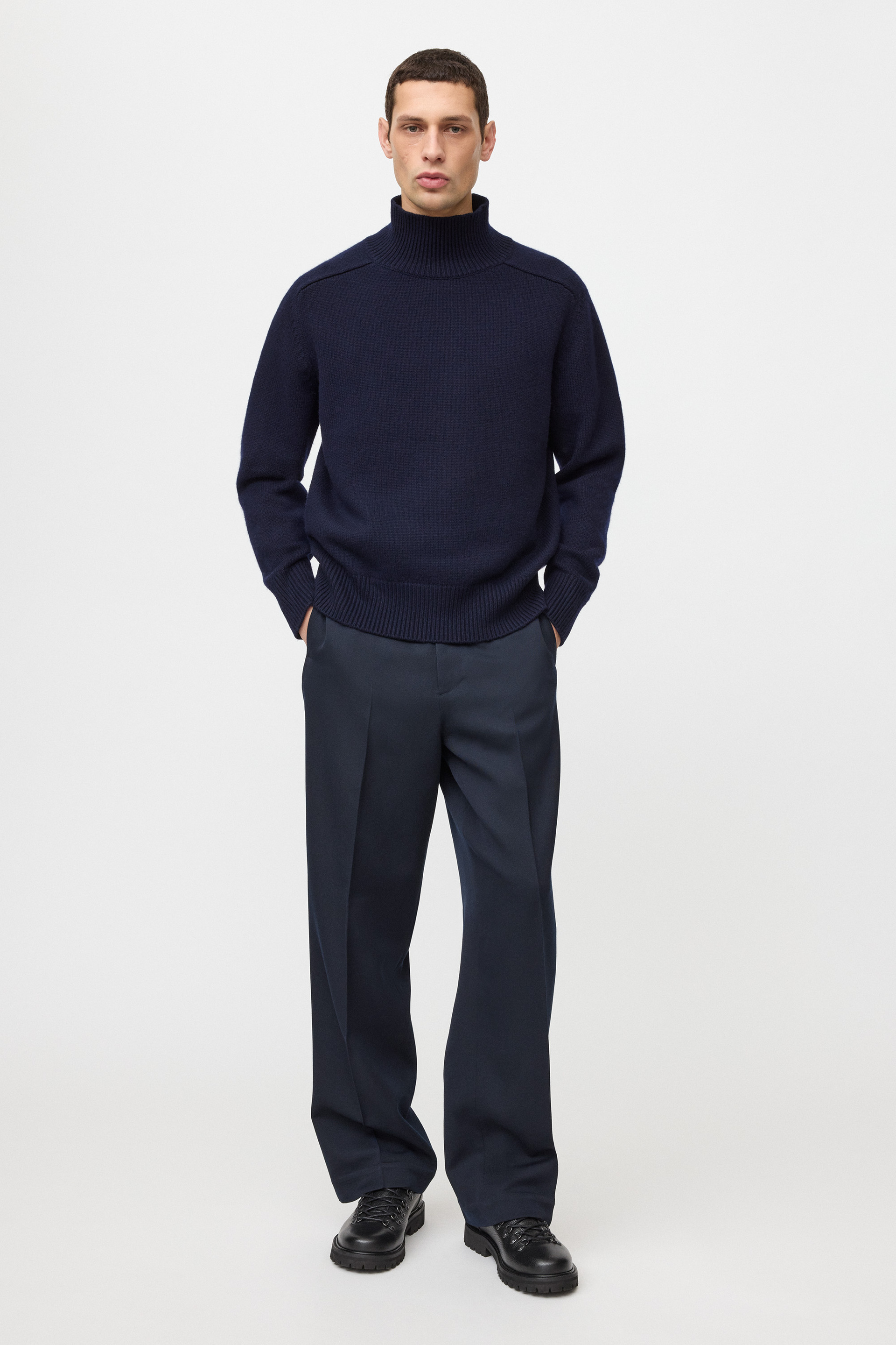Men's relaxed fit turtleneck Navy 2