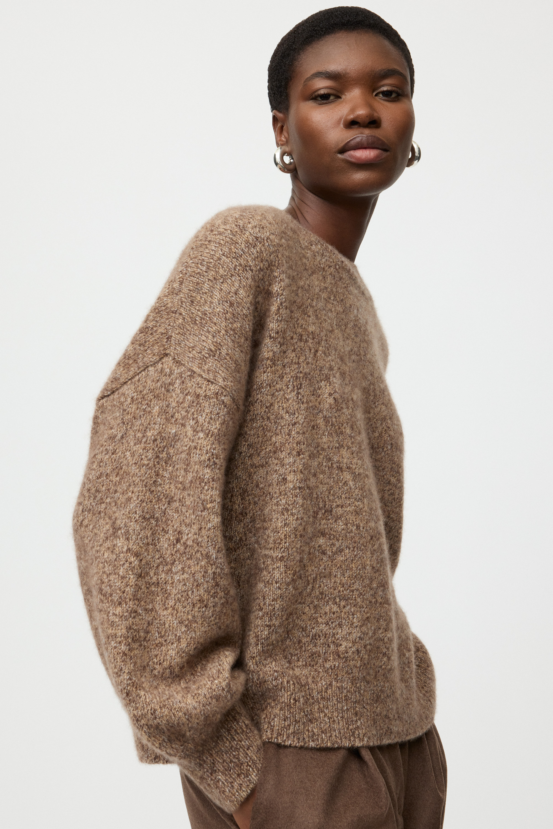 Marled relaxed fit crewneck 4