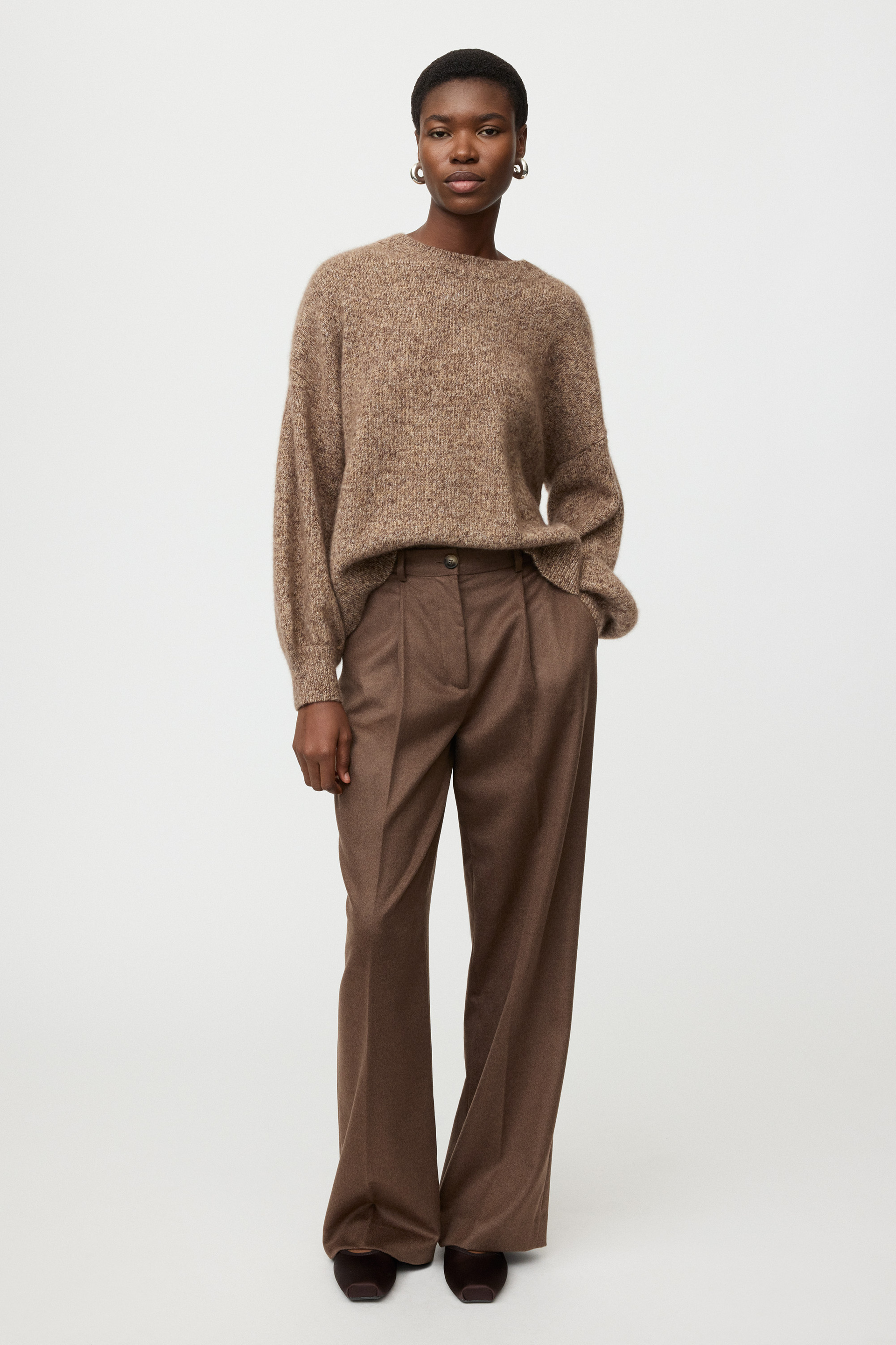 Marled relaxed fit crewneck 0